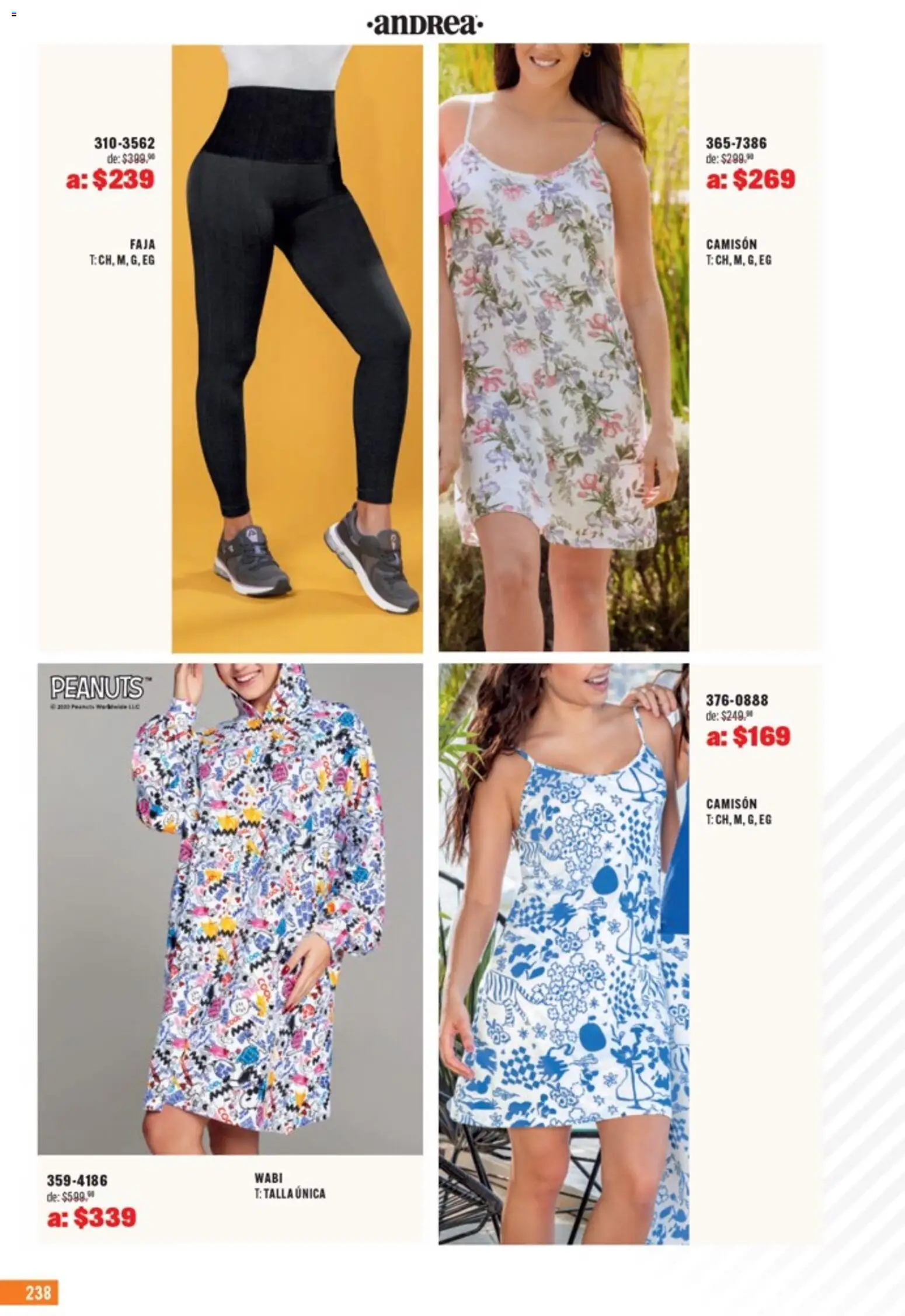 Nuevas ofertas de Andrea válidas en toda la República Mexicana desde el 05.04.2026. ¡Encuentra las mejores ofertas en Andrea catálogo Outlet! | Página: 238 | Productos: Camisón, Faja