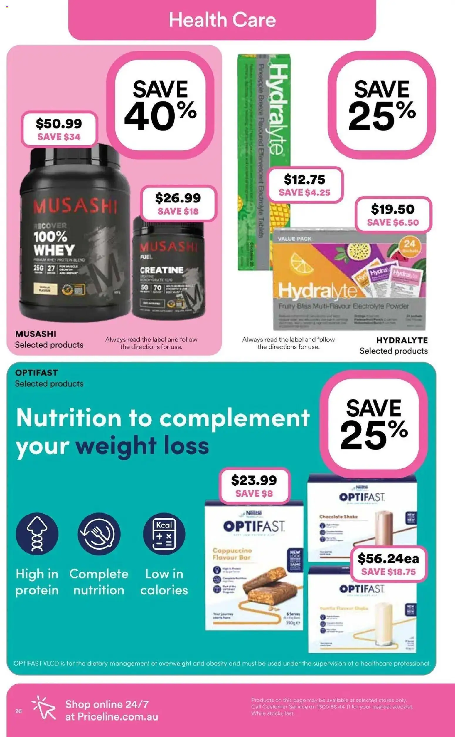 Priceline Pharmacy catalogue Torrens Park - 10/09/2026 > weekly / monthly specials | Page: 26 | Products: Powder, Cappuccino, Weight loss, Tablets