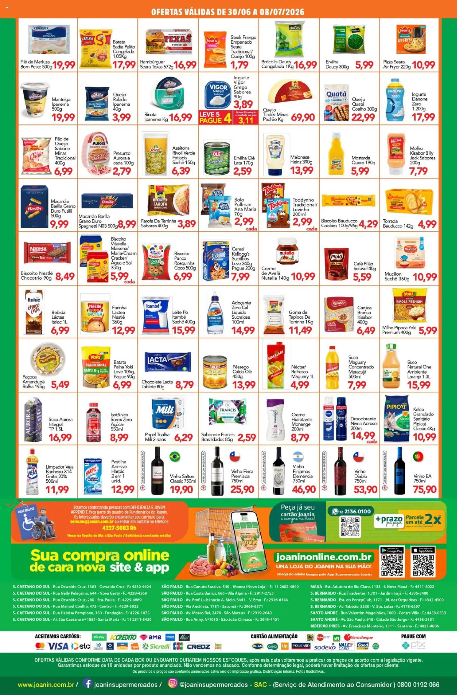 Supermercados Joanin Folheto - válido de 30/06/2026 | Página: 2 | Produtos: Coco, Papel toalha, Café pilão, Pão de queijo