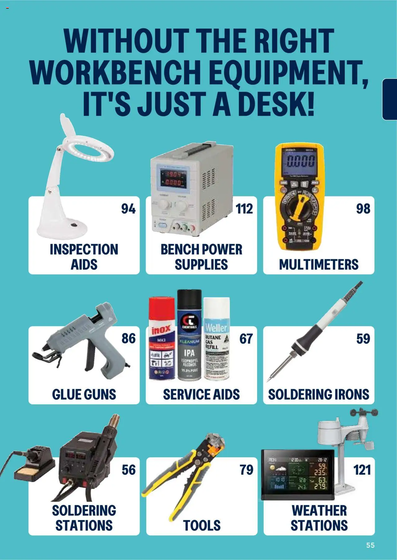 Jaycar catalogue - valid from 09/07/2025 | Page: 55 | Products: Desk, Glue, Tools, Bench