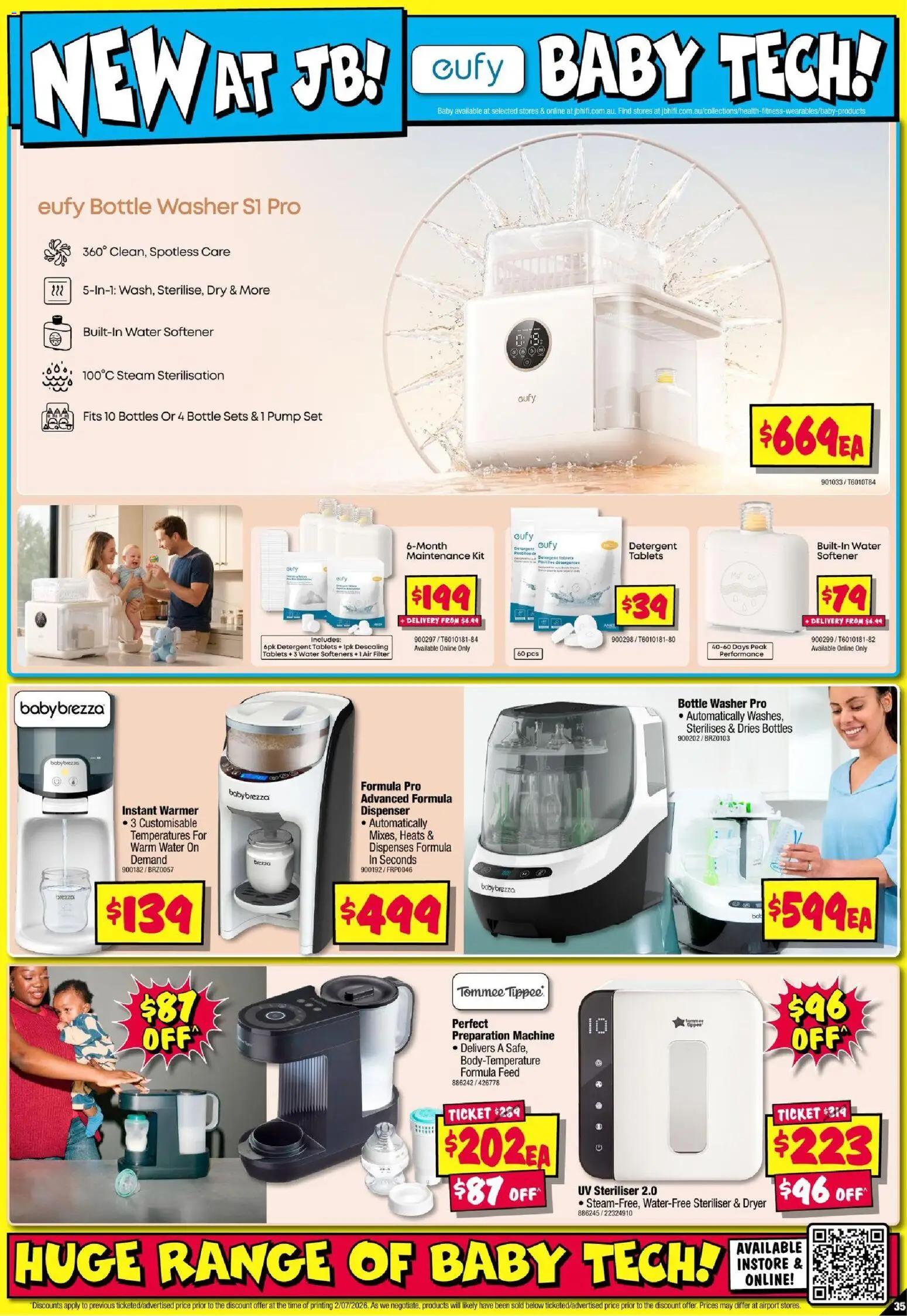 JB Hi-Fi catalogue - valid from 16/07/2026 | Page: 35 | Products: Detergent, Water, Dryer, Tablets