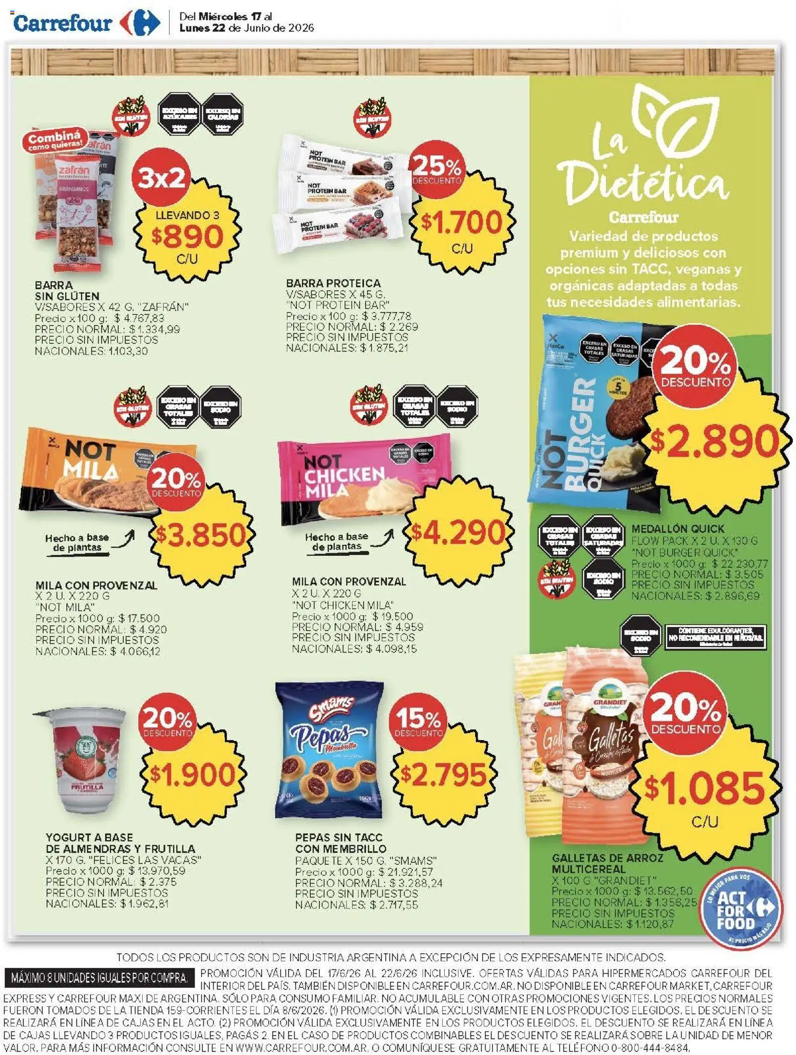Carrefour - Carrefour Hiper │ válido desde el 17.06.2026 | Página: 20 | Productos: Almendras, Arroz, Provenzal, Galletas