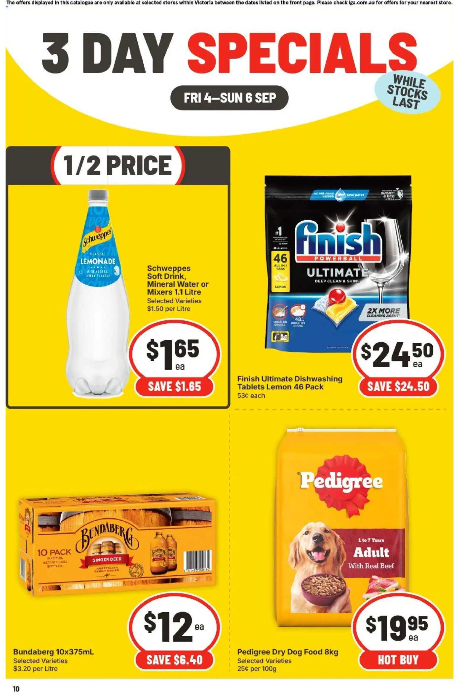 IGA catalogue - valid from 04/09/2026 | Page: 3 | Products: Dog food, Mineral water, Water, Tablets