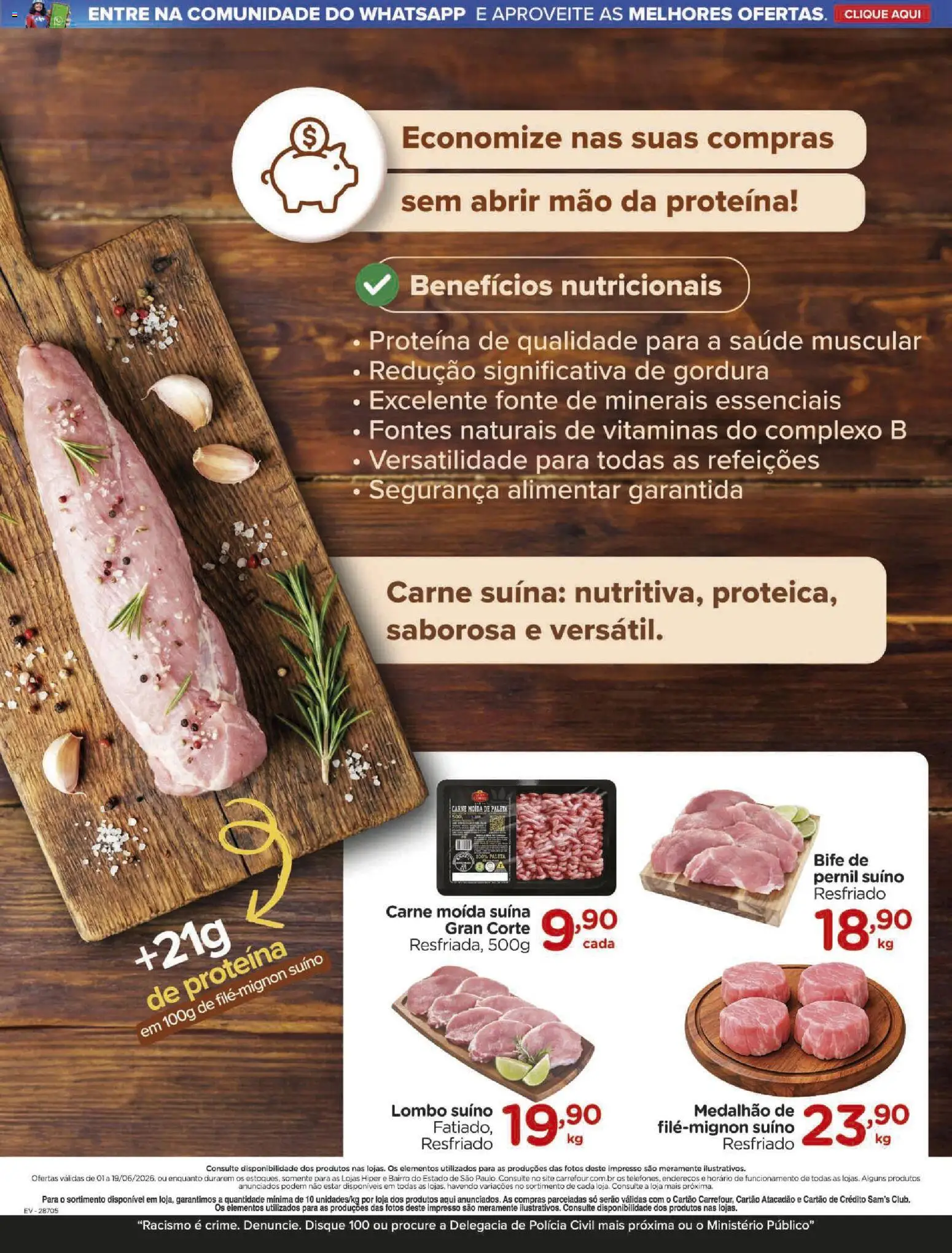 Carrefour Folheto - válido de 01.06.2026 | Página: 3 | Produtos: Lombo, Pernil, Carne, Carne moída