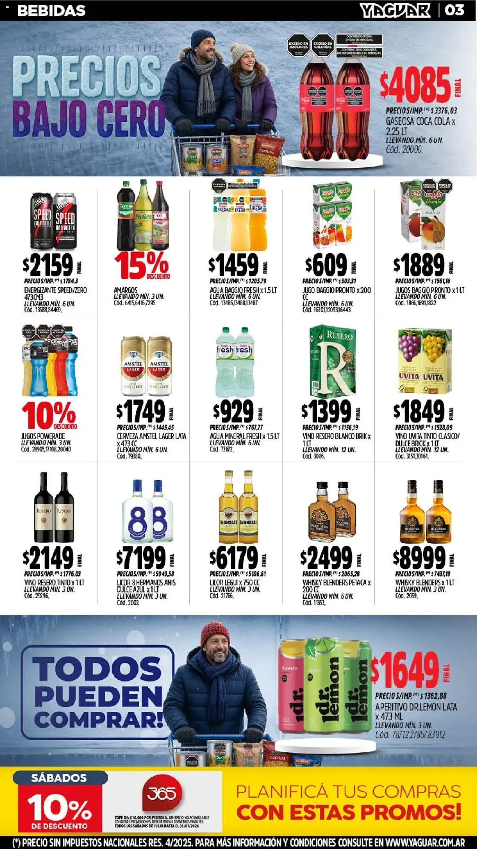 Yaguar - Oferta Semanal Buenos Aires │ válido desde el 20/07/2026 | Página: 4 | Productos: Whisky, Gaseosa, Jugo, Vino