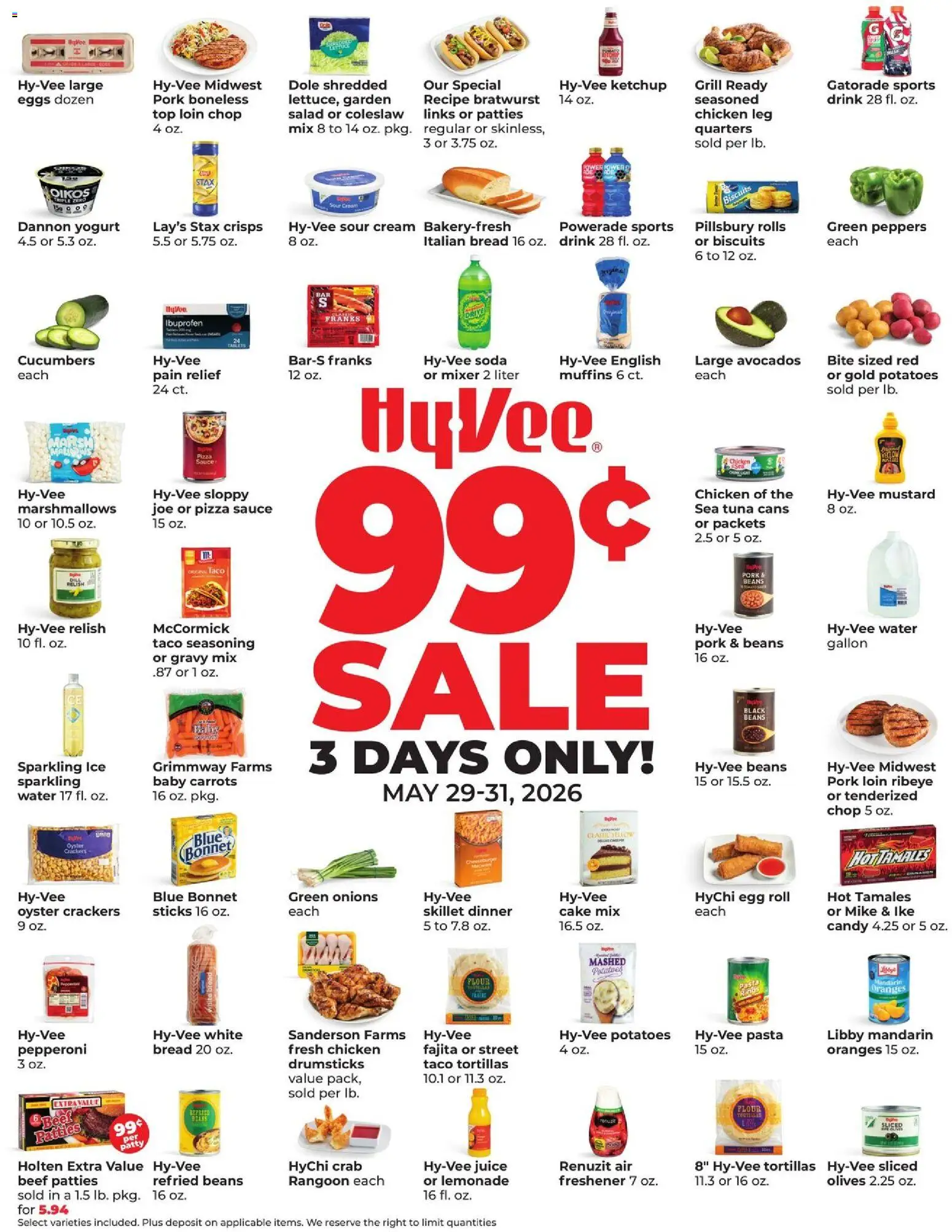 HyVee Special Sales - valid from 29.05.2026 | Page: 1 | Products: Skillet, Sour cream, Pasta, Cream