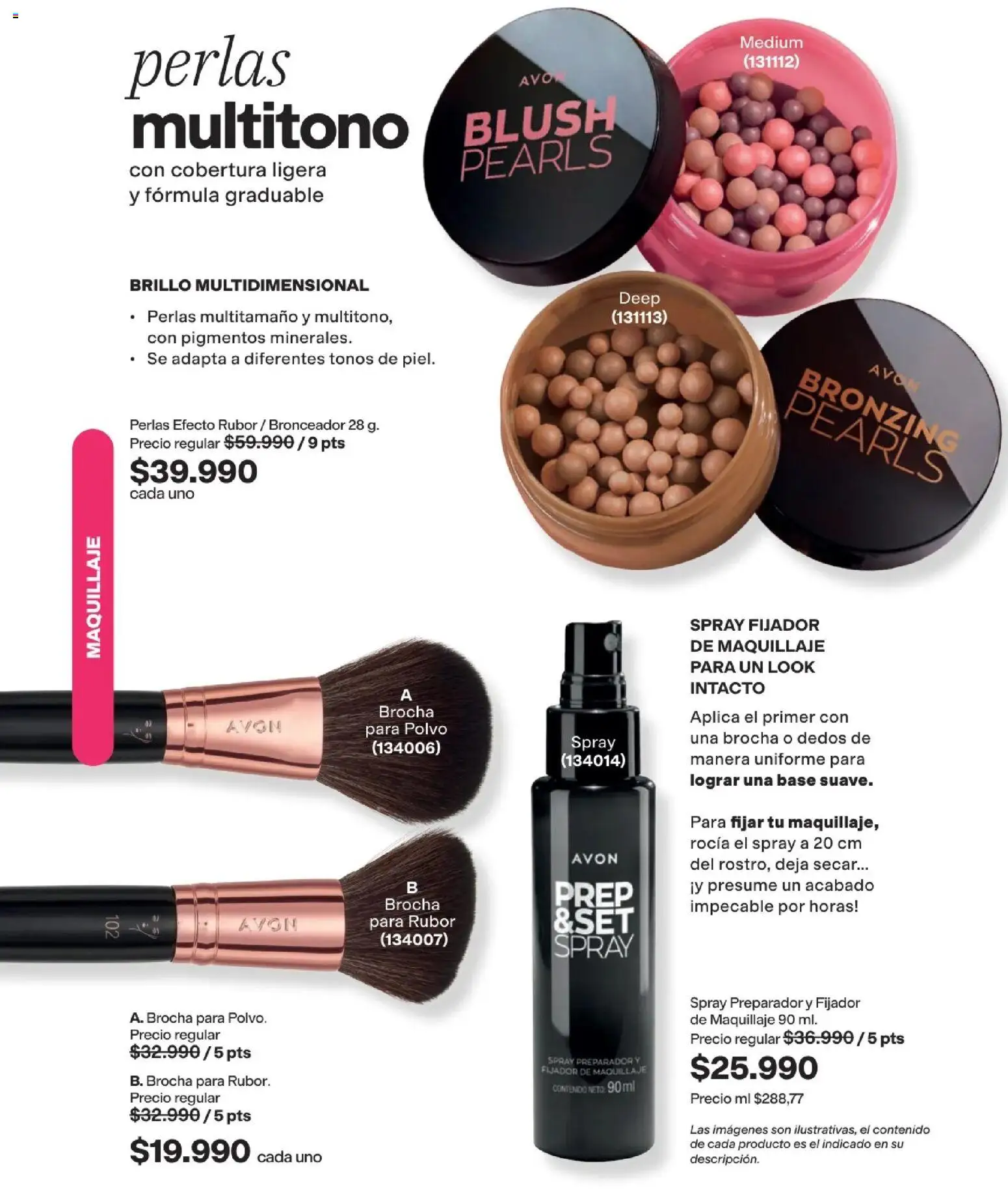 Avon revista - valida desde el 29/07/2026 | Página: 72 | Productos: Fijador, Rubor, Brillo, Brocha