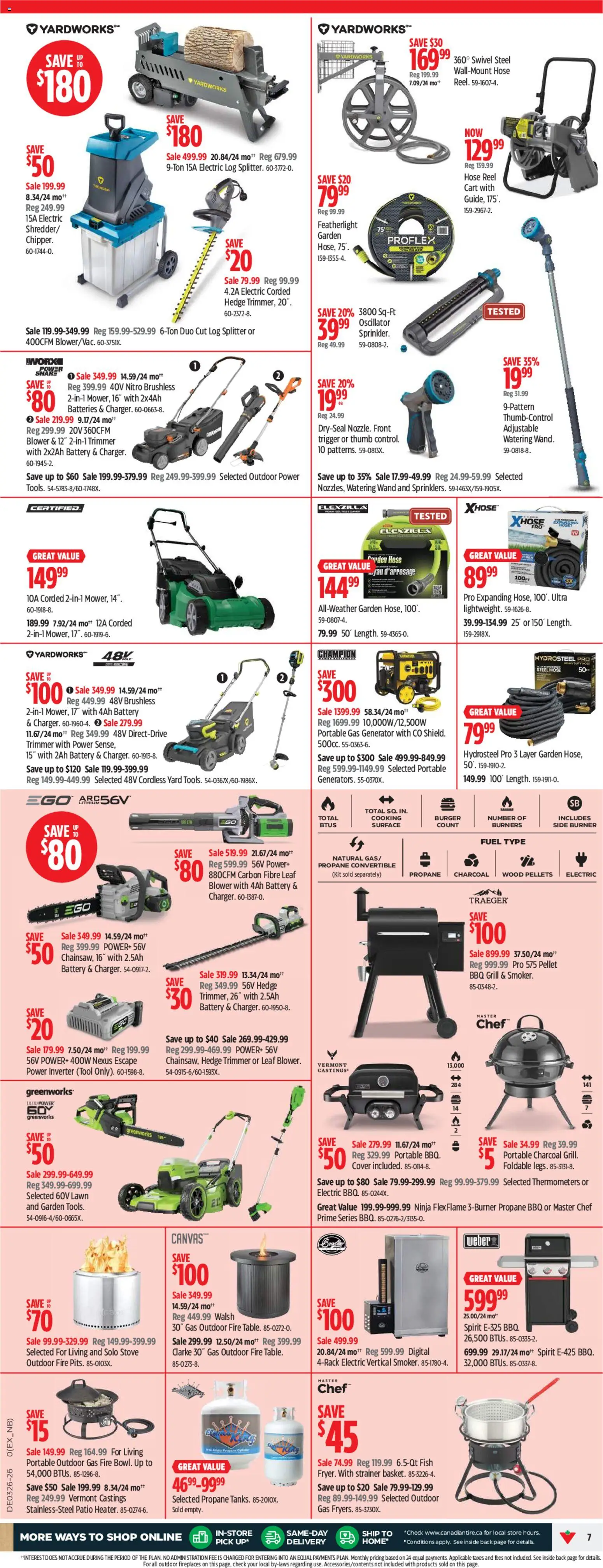 Canadian Tire flyer valid from Jun 25, 2026 | Page: 7 | Products: Fish, Stove, Grill, Battery