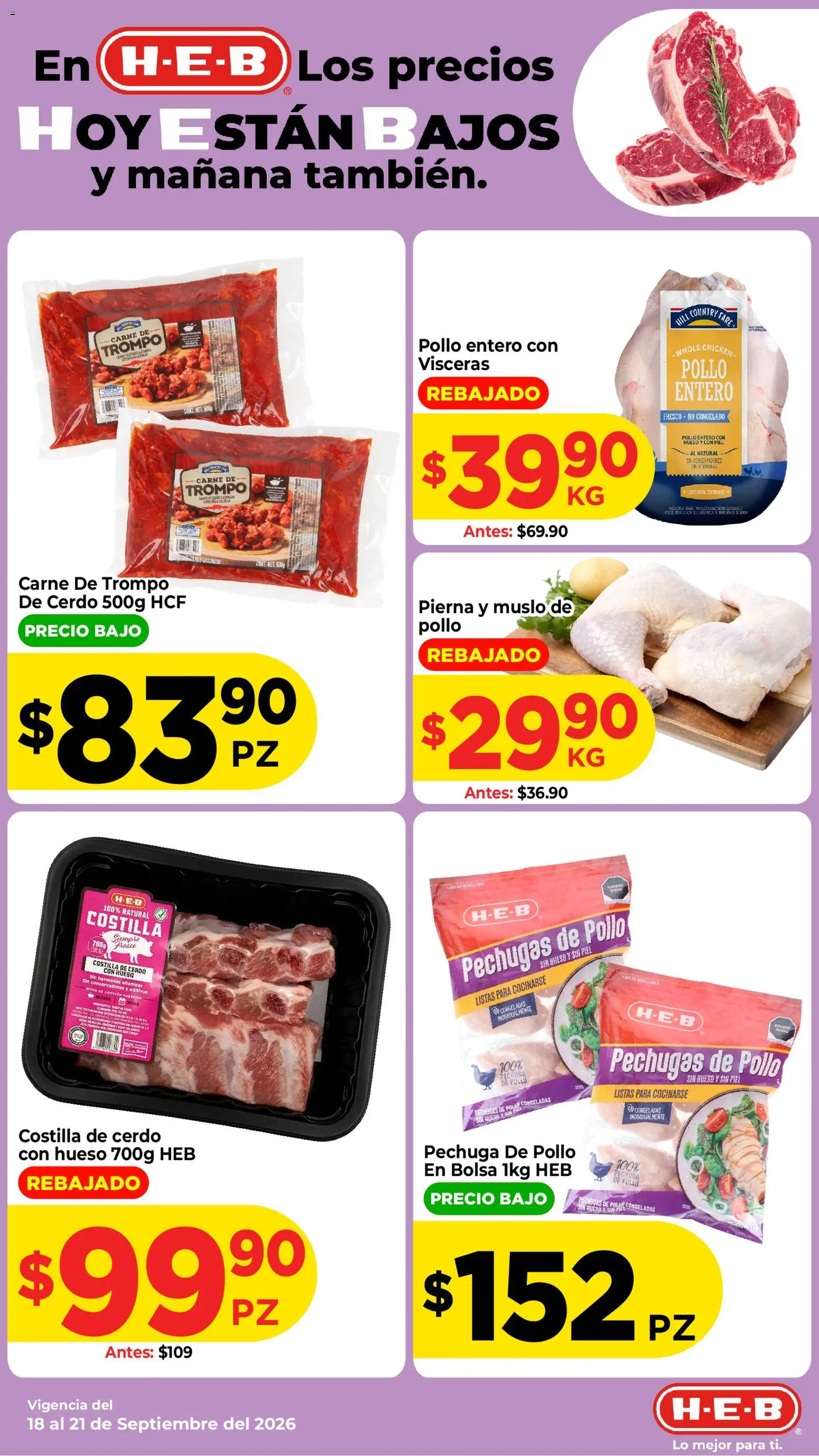 Nuevas ofertas de H-E-B válidas en toda la República Mexicana desde el 18/09/2026. ¡Encuentra las mejores ofertas en H-E-B folleto! | Página: 4