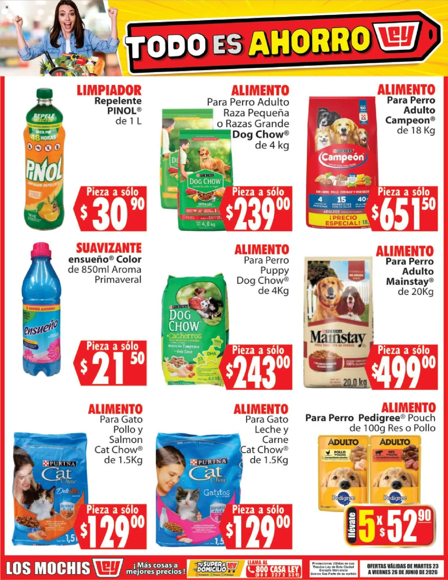 Nuevas ofertas de Casa Ley válidas en toda la República Mexicana desde el 23/06/2026. ¡Encuentra las mejores ofertas en Casa Ley folleto Todo es ahorro! | Página: 9 | Productos: Pollo, Leche, Res, Cereales