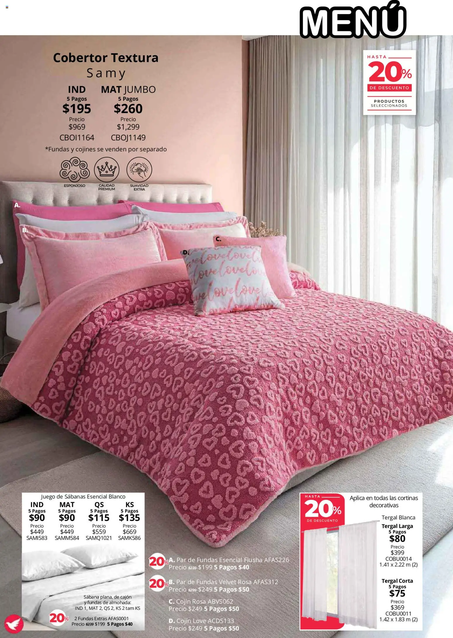 Nuevas ofertas de Colchas Concord válidas en toda la República Mexicana desde el 01/08/2026. ¡Encuentra las mejores ofertas en Colchas Concord catálogo Colección Cobertor! | Página: 66 | Productos: Cobertor, Juego, Almohada, Sabanas