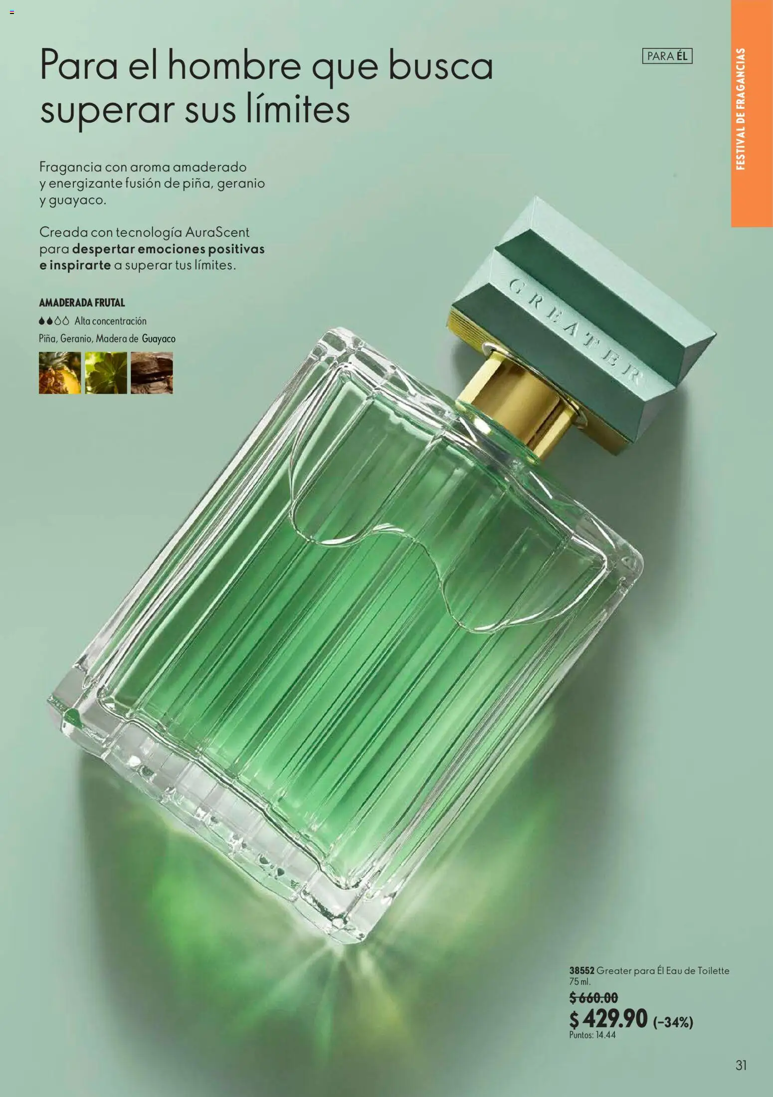 Nuevas ofertas de Oriflame válidas en toda la República Mexicana desde el 22/08/2026. ¡Encuentra las mejores ofertas en Oriflame campaña 12 2026! | Página: 31 | Productos: Fragancia, Eau de toilette