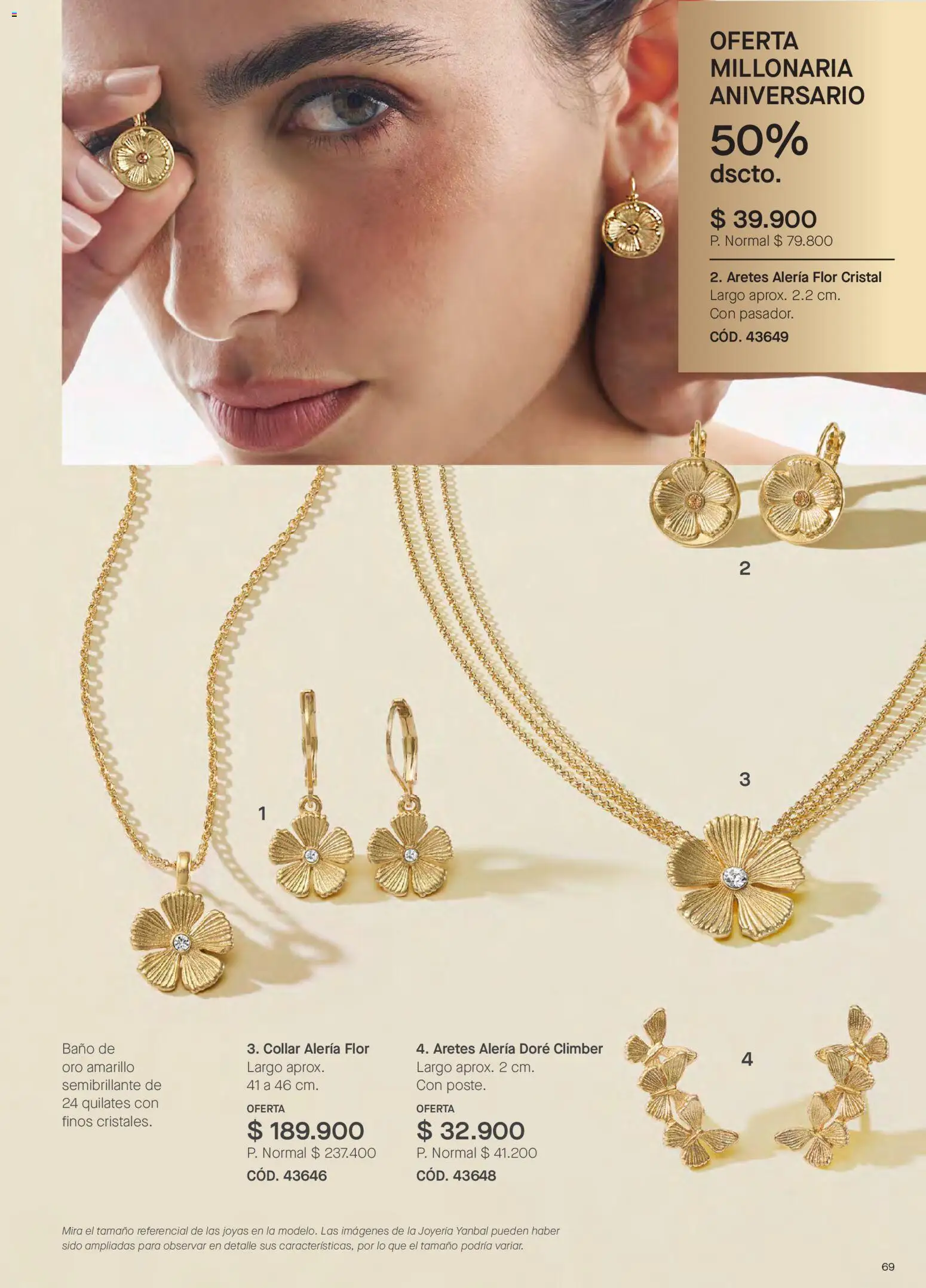 Yanbal revista - valida desde el 20/06/2026 | Página: 69 | Productos: Aretes, Baño, Collar
