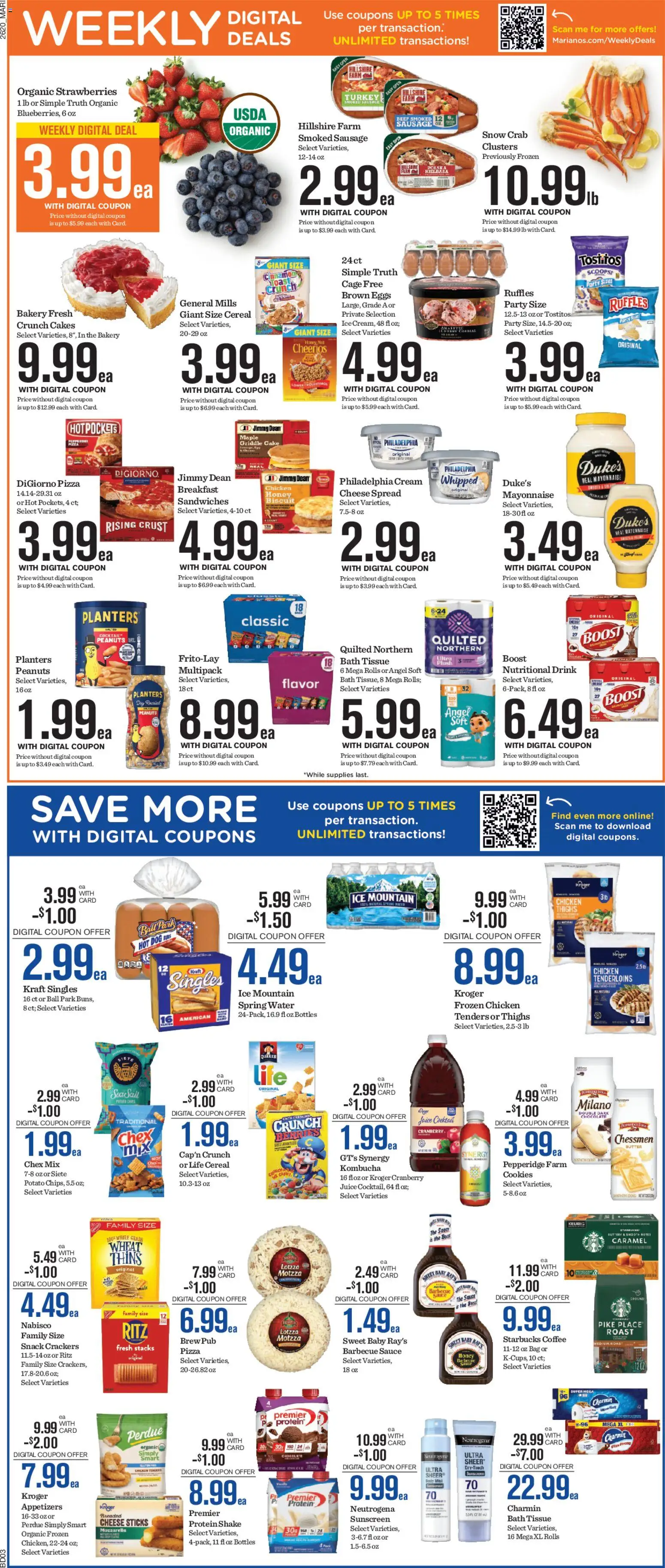 Mariano's Weekly Ad - valid from 17.06.2026 | Page: 5 | Products: Griddle, Butter, Water, Mayonnaise