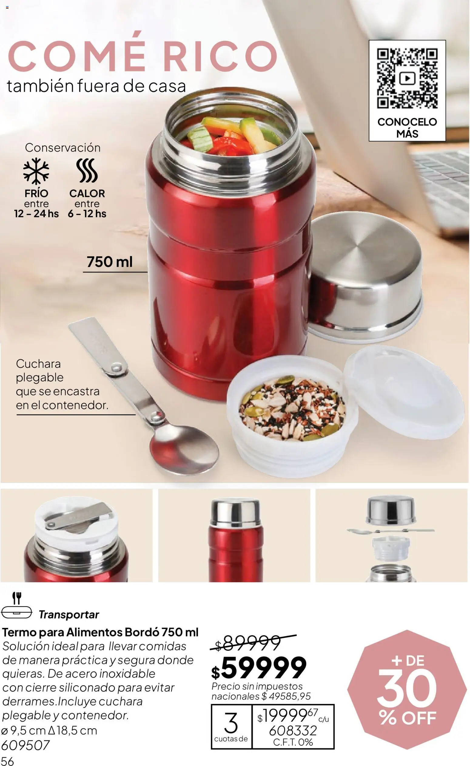 Tupperware Folleto │ válido desde el 04/08/2026 | Página: 58 | Productos: Cuchara, Termo
