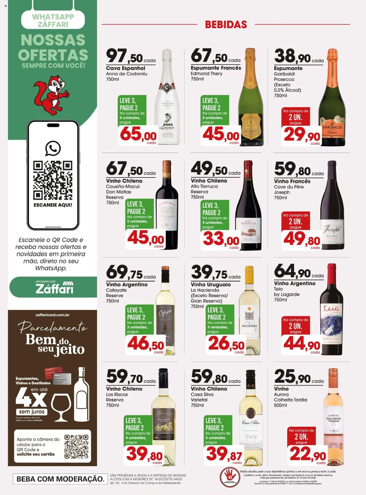 Zaffari Folheto - válido de 11/08/2026 | Página: 12 | Produtos: Espumante, Bebidas, Bebida, Prosecco
