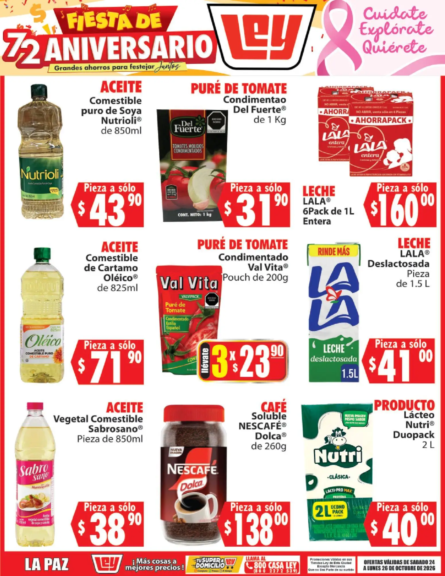 Nuevas ofertas de Casa Ley válidas en toda la República Mexicana desde el 24/10/2026. ¡Encuentra las mejores ofertas en Casa Ley folleto Autoservicio La Paz! | Página: 1