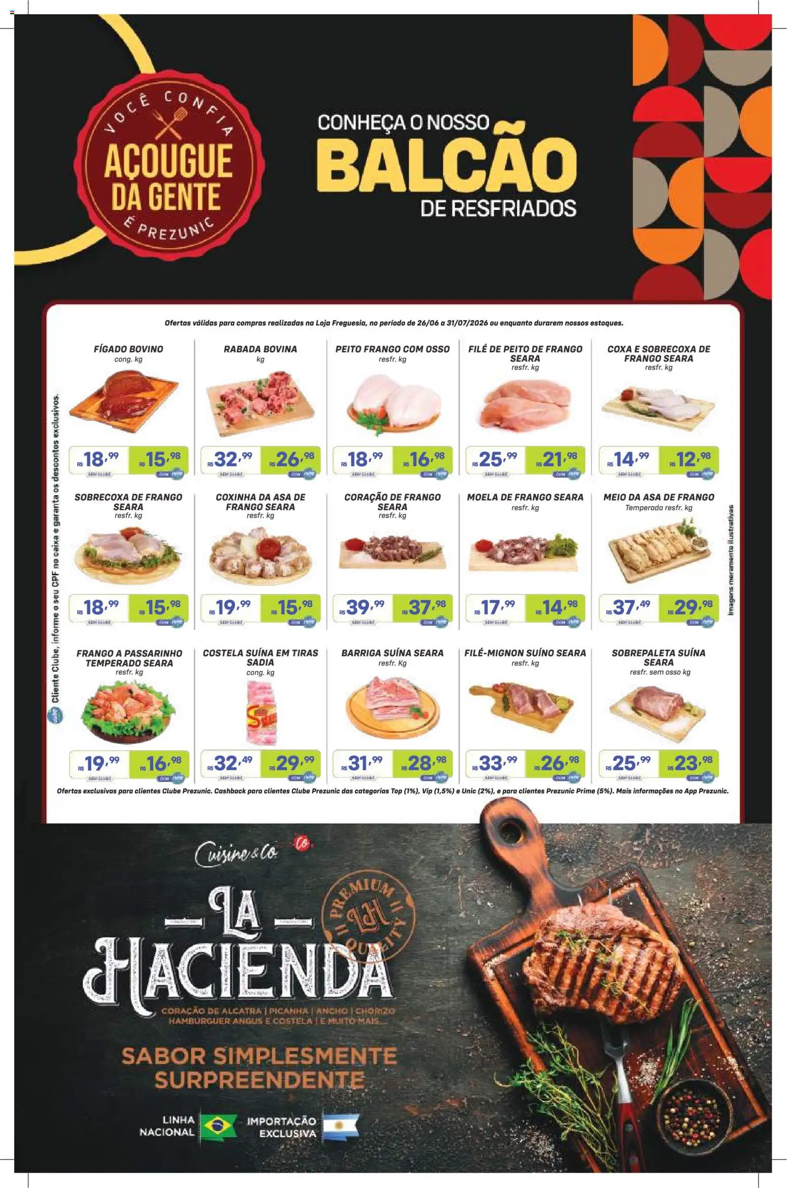 Prezunic Folheto - válido de 17/06/2026 | Página: 7 | Produtos: Picanha, Moela, Caixa, Frango