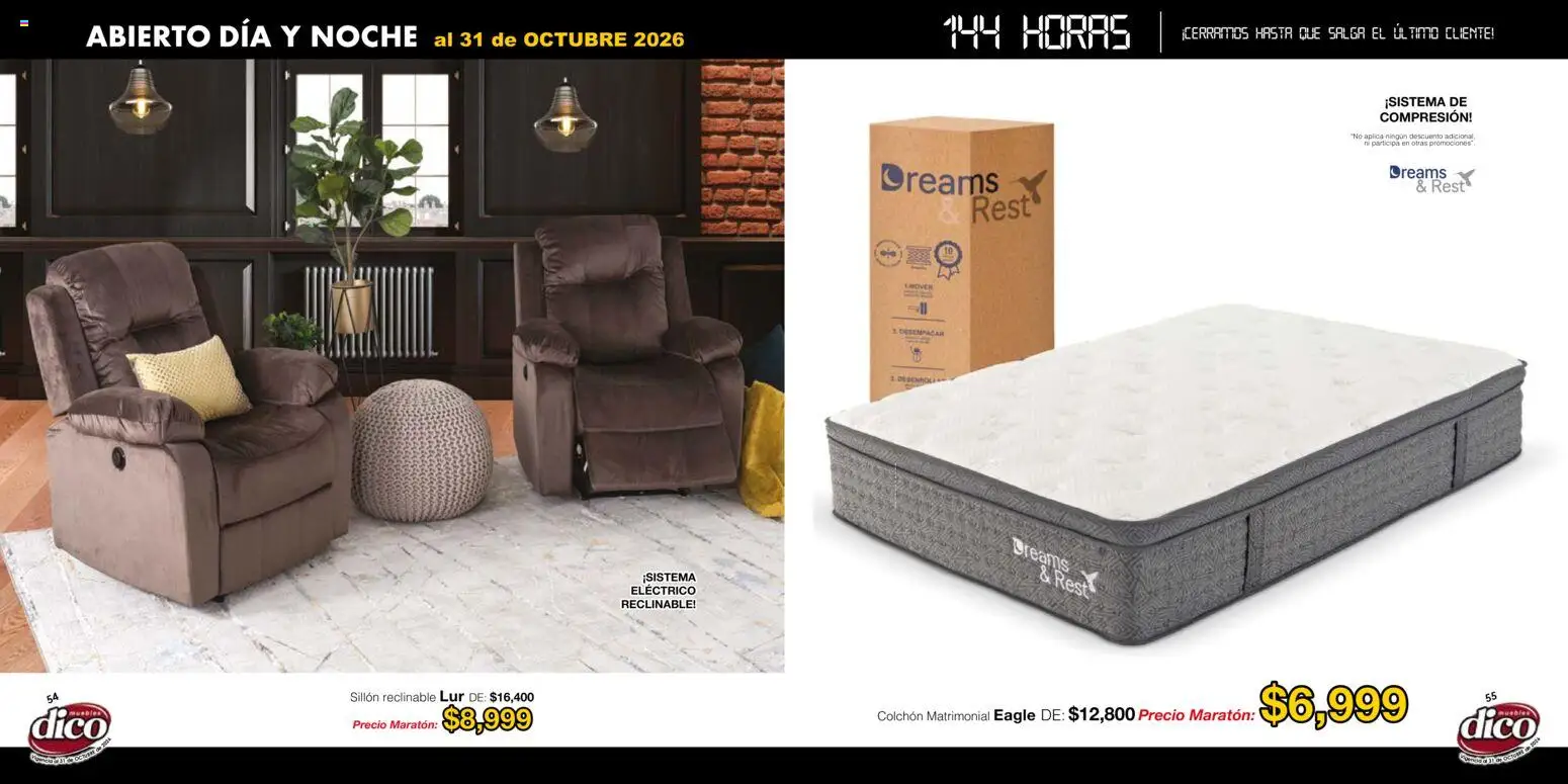 Nuevas ofertas de Muebles Dico válidas en toda la República Mexicana desde el 22/01/2026. ¡Encuentra las mejores ofertas en Muebles Dico catálogo! | Página: 28