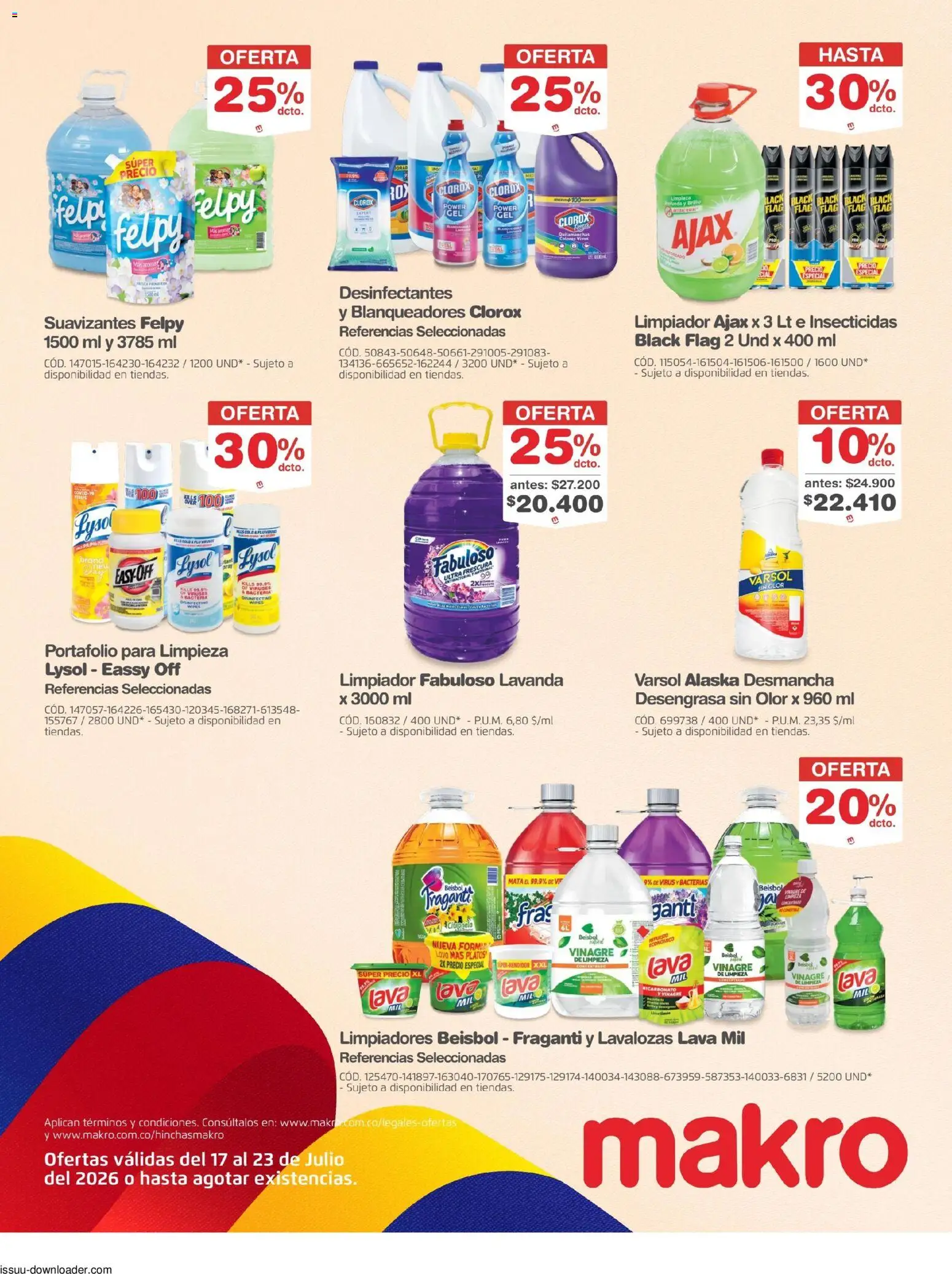 Makro revista - valida desde el 17/07/2026 | Página: 31 | Productos: Brillo, Limpiador, Vinagre