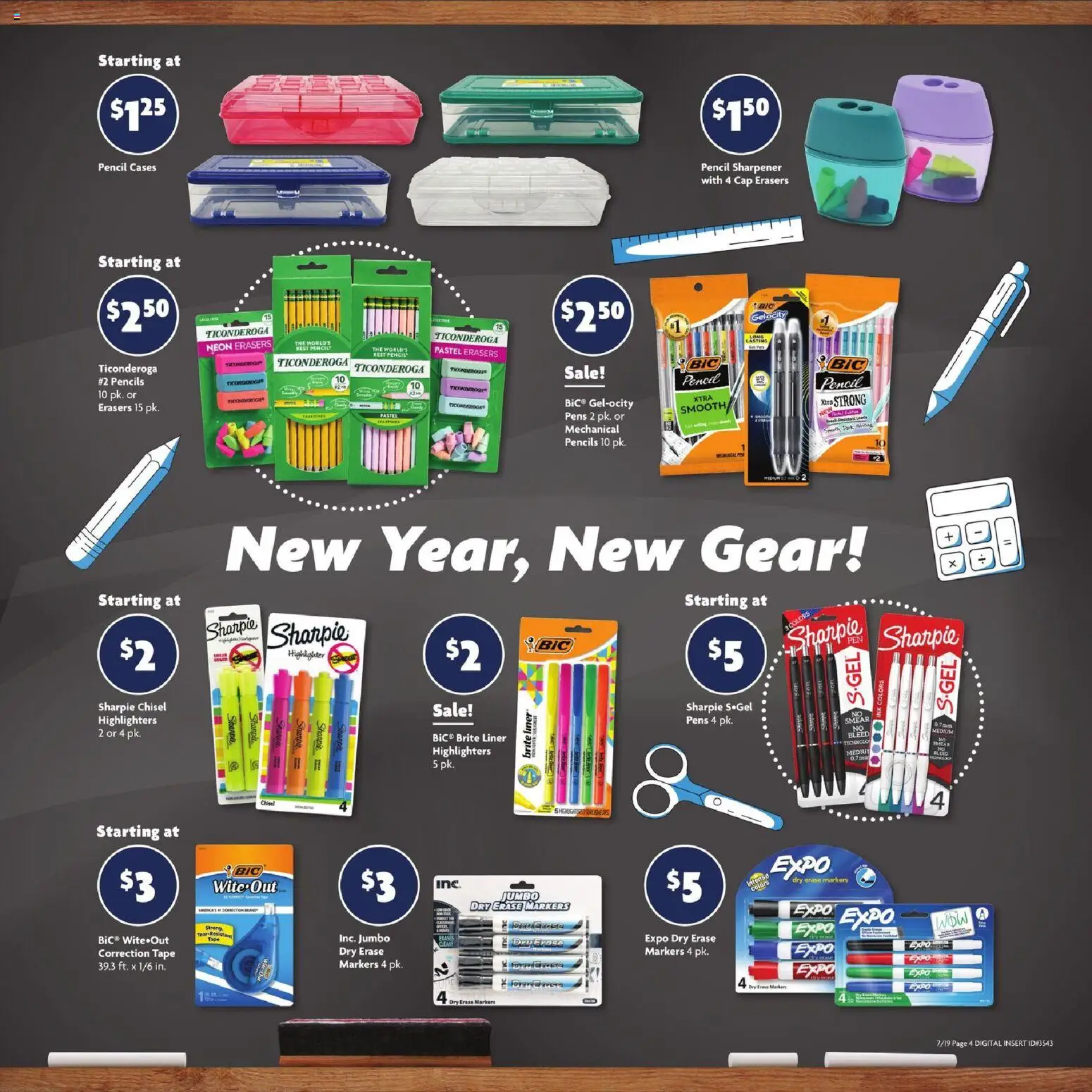 Family Dollar Weekly Ad - valid from 07/19/2026 | Page: 9 | Products: Pencil, Highlighter, Chisel, Cap