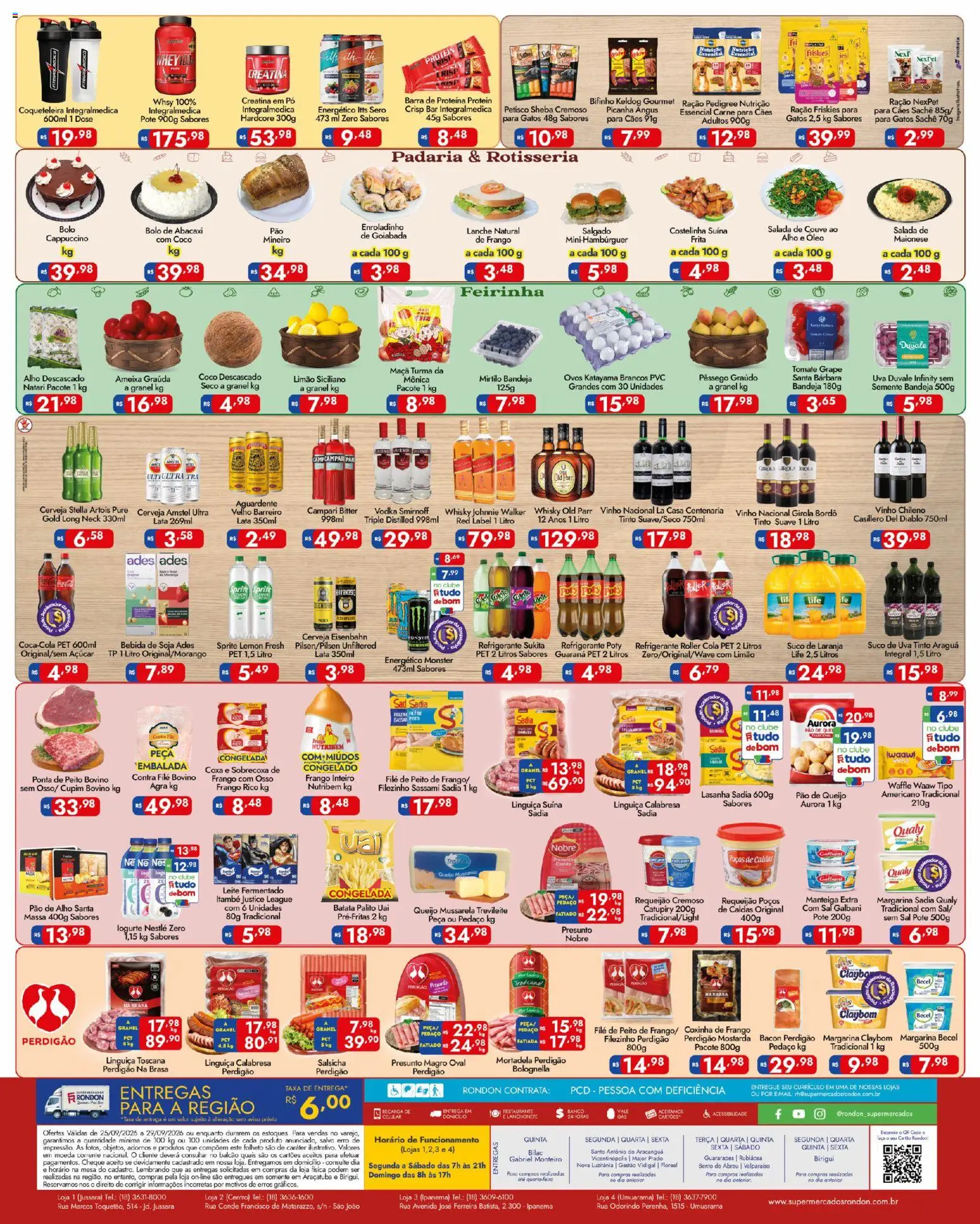 Supermercados Rondon Folheto - válido de 25/09/2026 | Página: 2 | Produtos: Massa, Salada, Campari, Pão de queijo