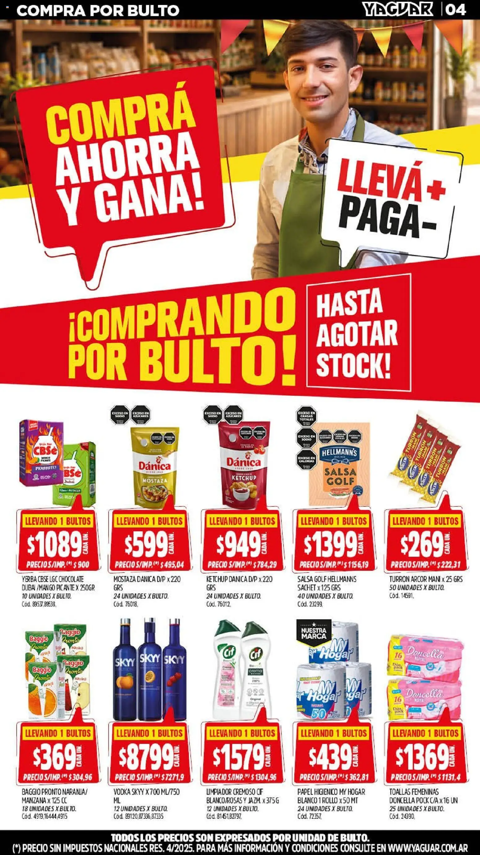 Yaguar - Oferta Semanal Jujuy │ válido desde el 07/09/2026 | Página: 4 | Productos: Ketchup, Mostaza, Manzana, Chocolate