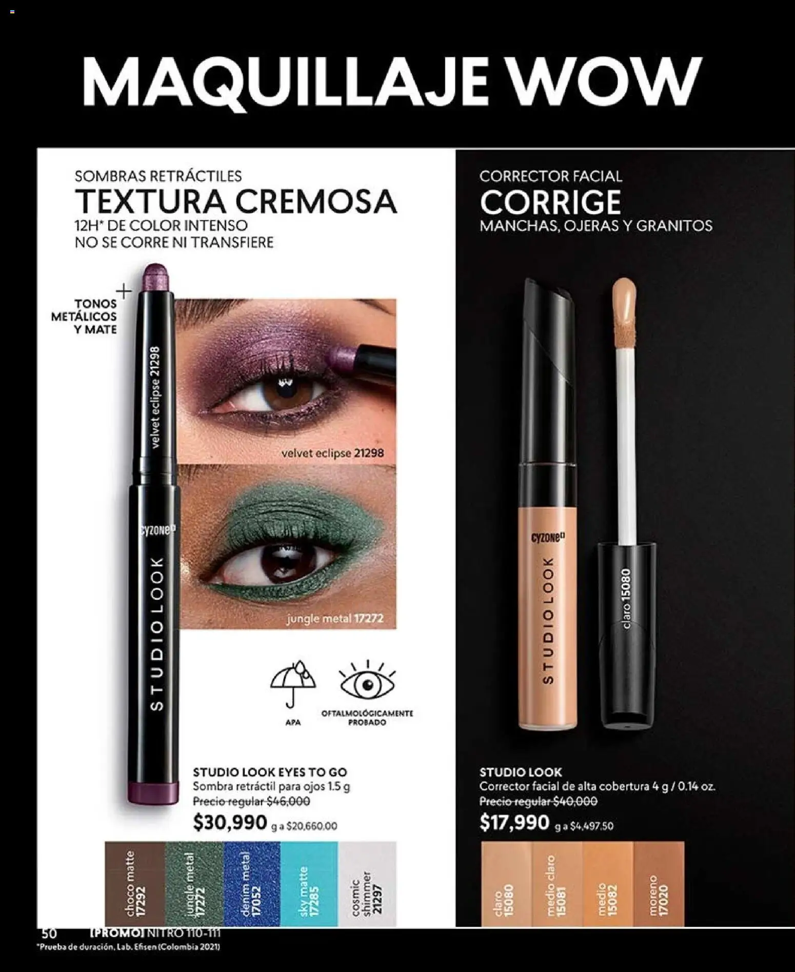 CyZone revista - valida desde el 17/08/2026 | Página: 50 | Productos: Maquillaje, Sombra, Corrector