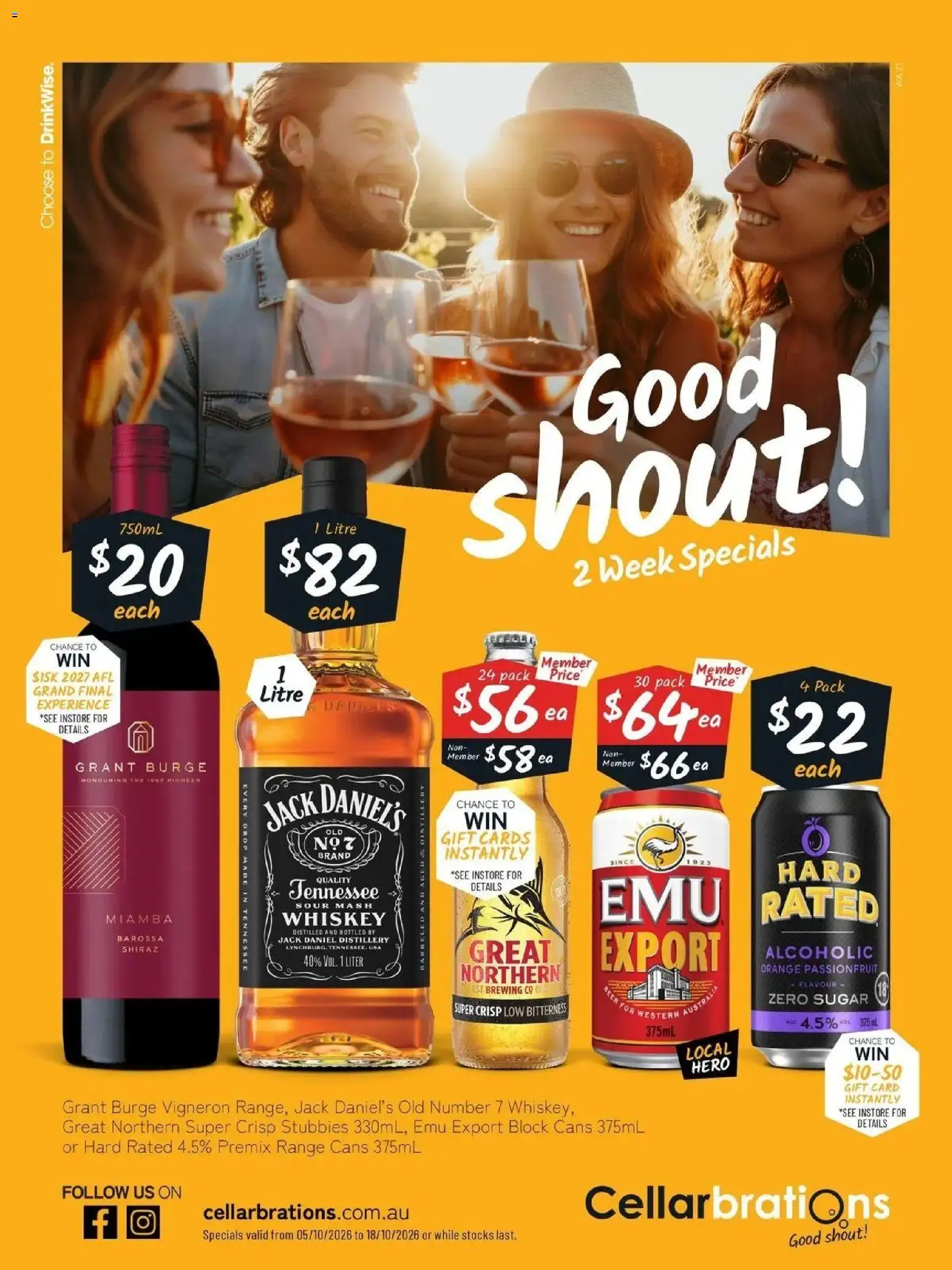 Cellarbrations catalogue Cottesloe - 05/10/2026 > weekly / monthly specials | Page: 1