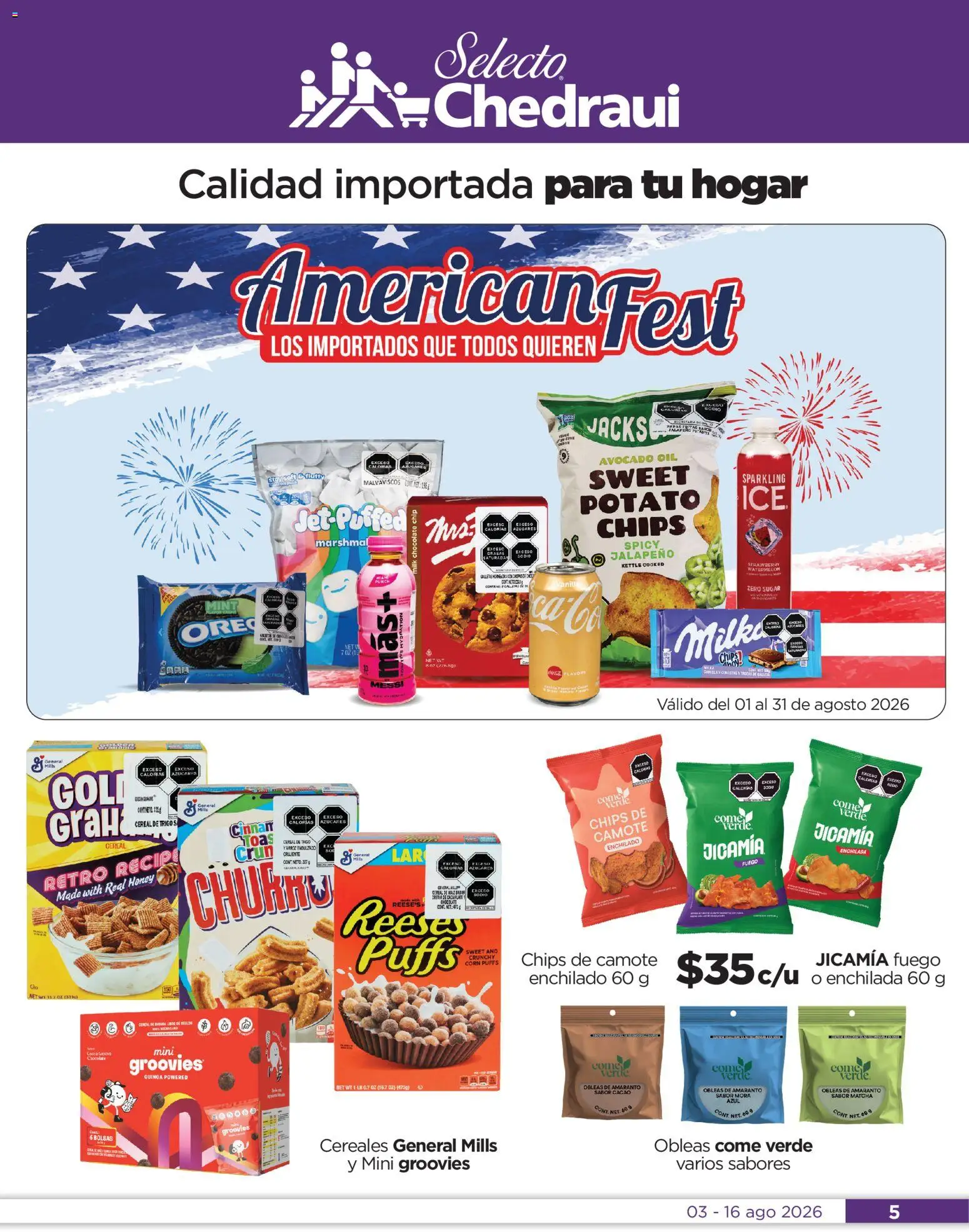 Nuevas ofertas de Chedraui válidas en toda la República Mexicana desde el 03/08/2026. ¡Encuentra las mejores ofertas en Chedraui folleto Por Ti ofertones del verano! | Página: 5