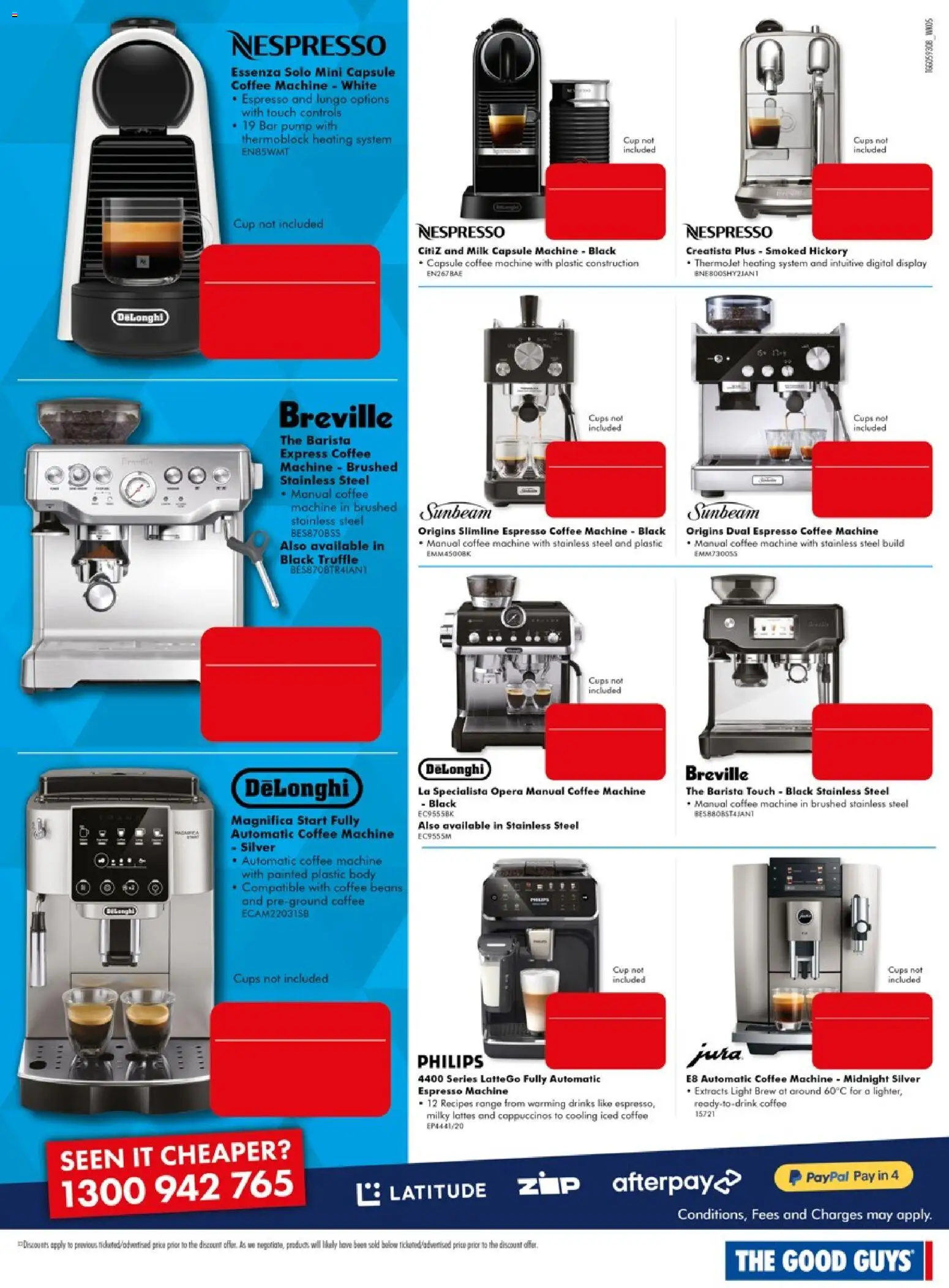 The Good Guys catalogue - valid from 29/07/2026 | Page: 8 | Products: Cups, Light, Digital, Espresso machine