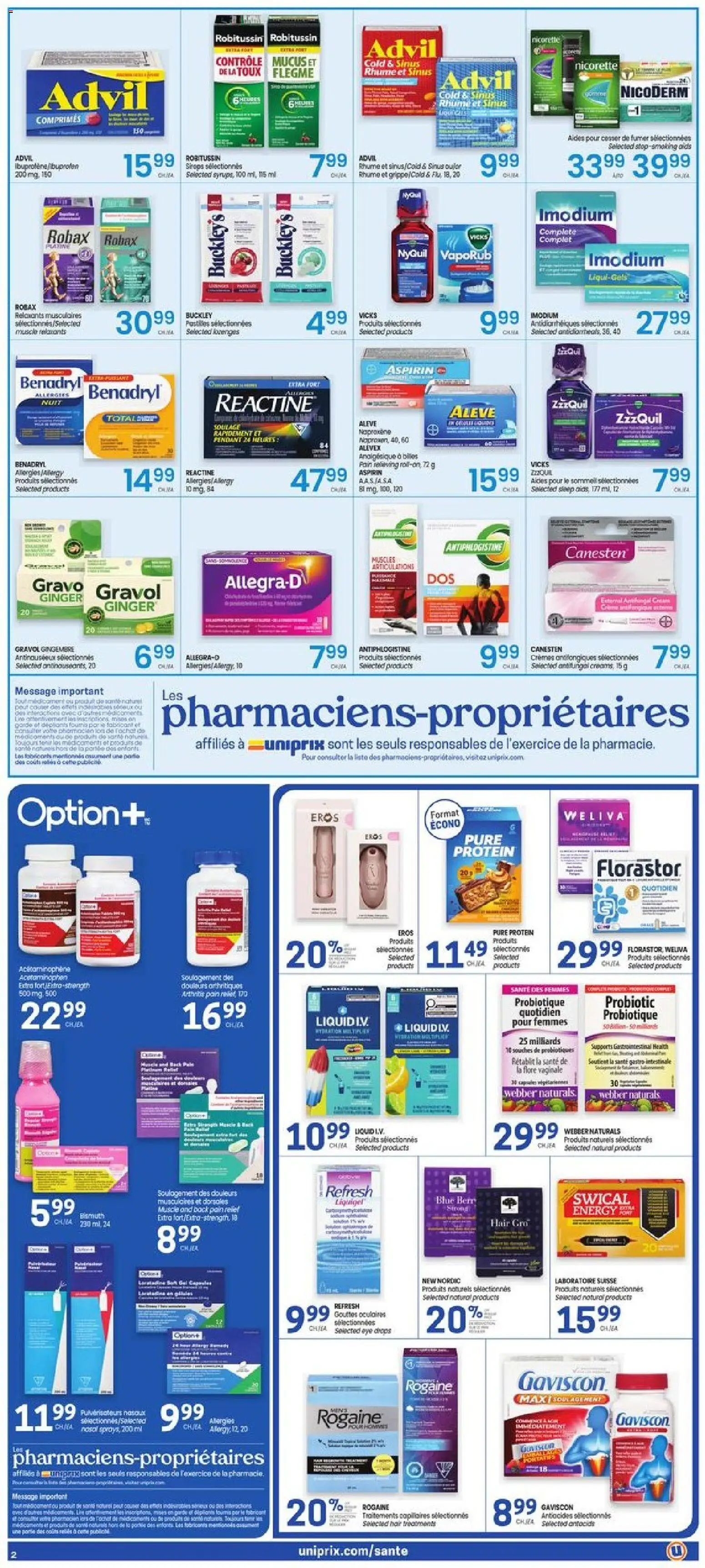 Uniprix flyer valid from Sep 17, 2026 | Page: 3 | Products: Eye drops, Ginger, Protein