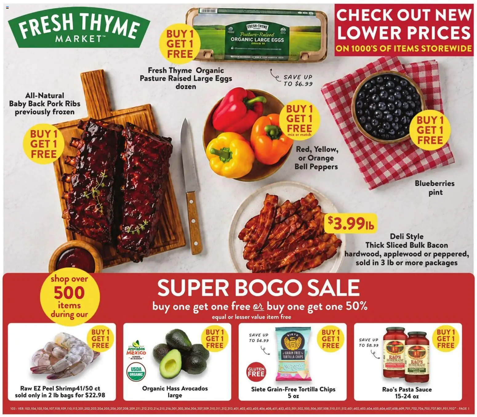 Fresh Thyme Weekly Ad - valid from 08/05/2026 | Page: 2 | Products: Peppers, Eggs, Chips, Sauce