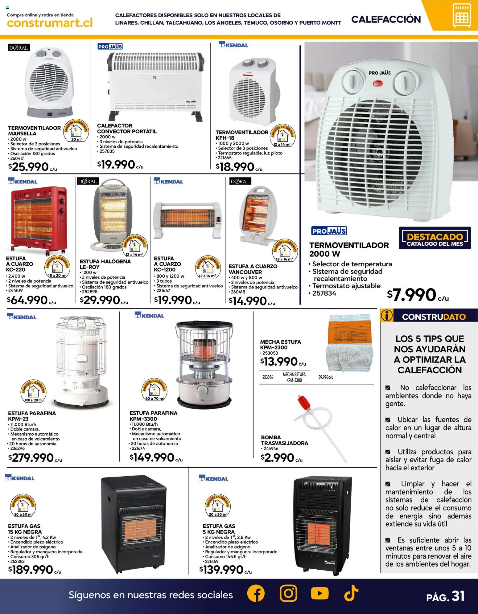 Construmart Ofertas │ válido desde el 01.06.2026 | Página: 31 | Productos: Caso, Convector, Estufa, Manguera