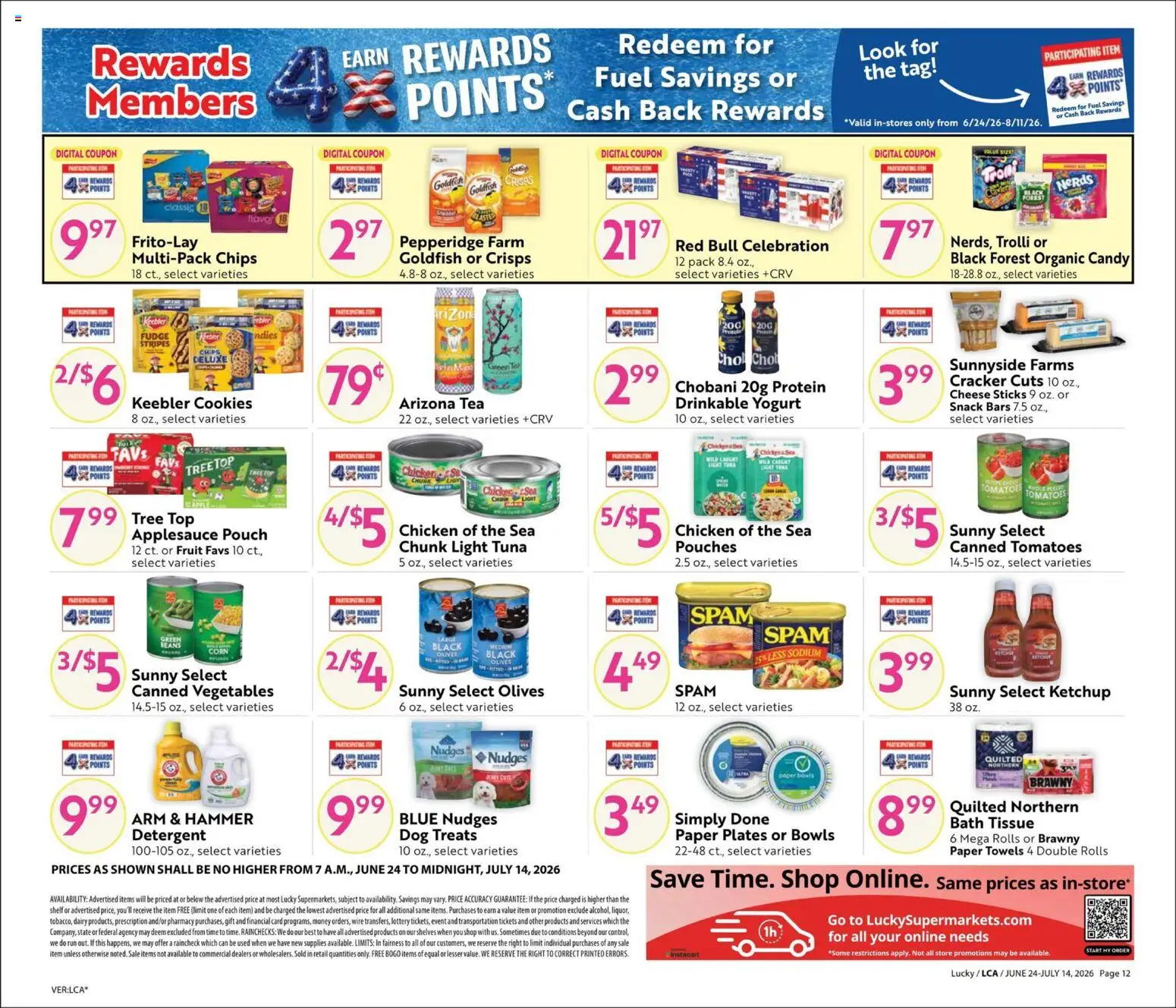Lucky Supermarkets Big Book of Savings - valid from 06/24/2026 | Page: 12 | Products: Corn, Shelf, Cheese, Yogurt