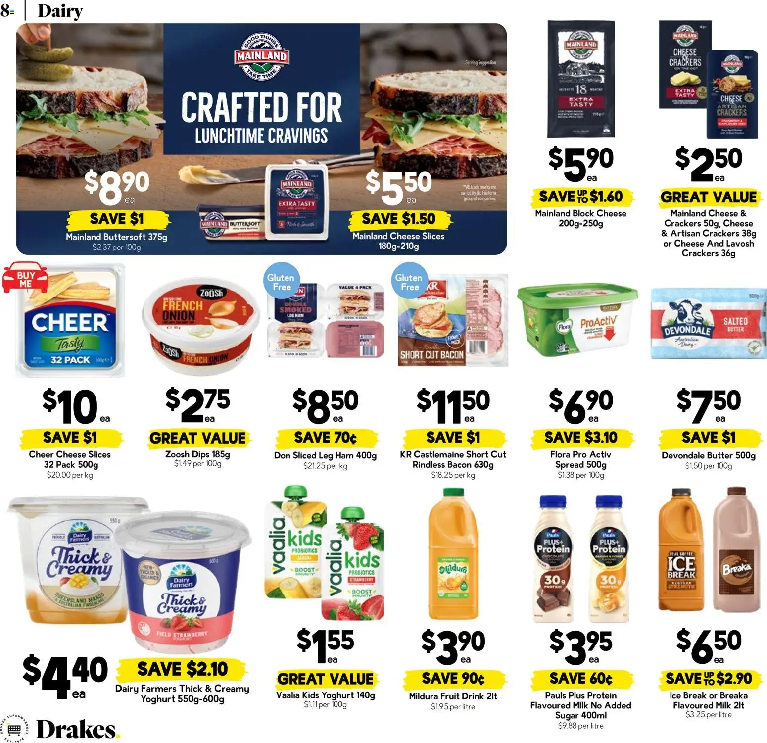 Drakes catalogue - valid from 13.05.2026 | Page: 8 | Products: Bacon, Dairy, Ham, Sugar