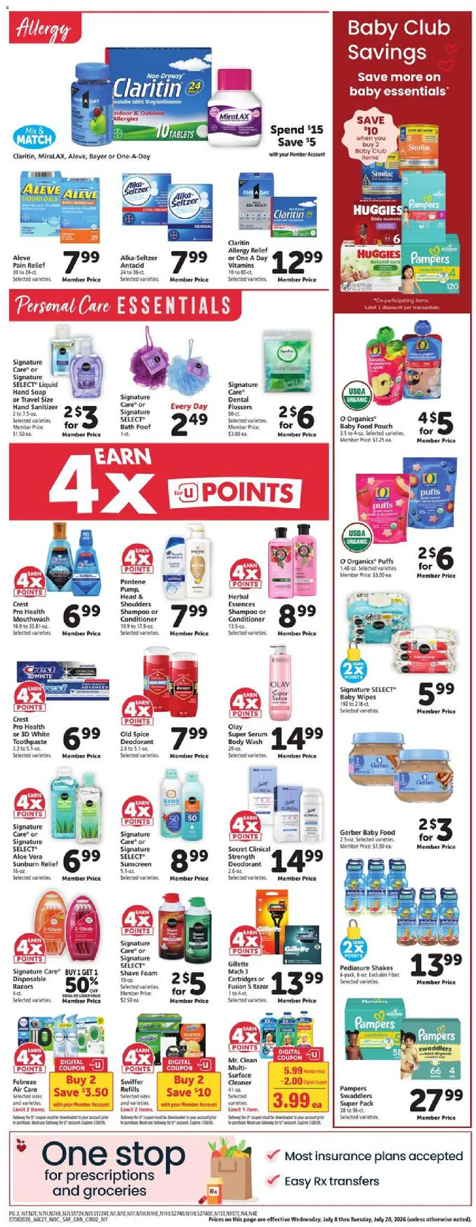 Safeway Weekly Ad - valid from 07/08/2026 | Page: 9 | Products: Fusion, Bath, Sunscreen, Mouthwash