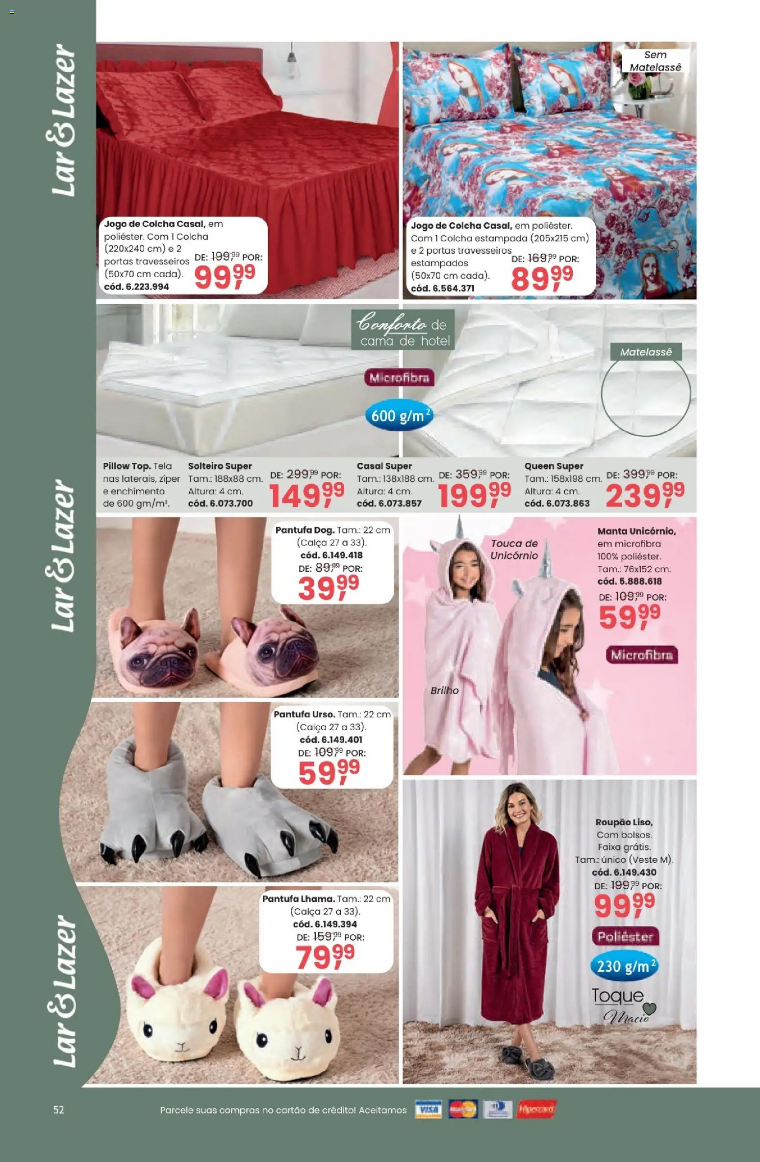 Quatro Estações Folheto - válido de 01/09/2026 | Página: 52 | Produtos: Touca, Portas, Calça, Roupão