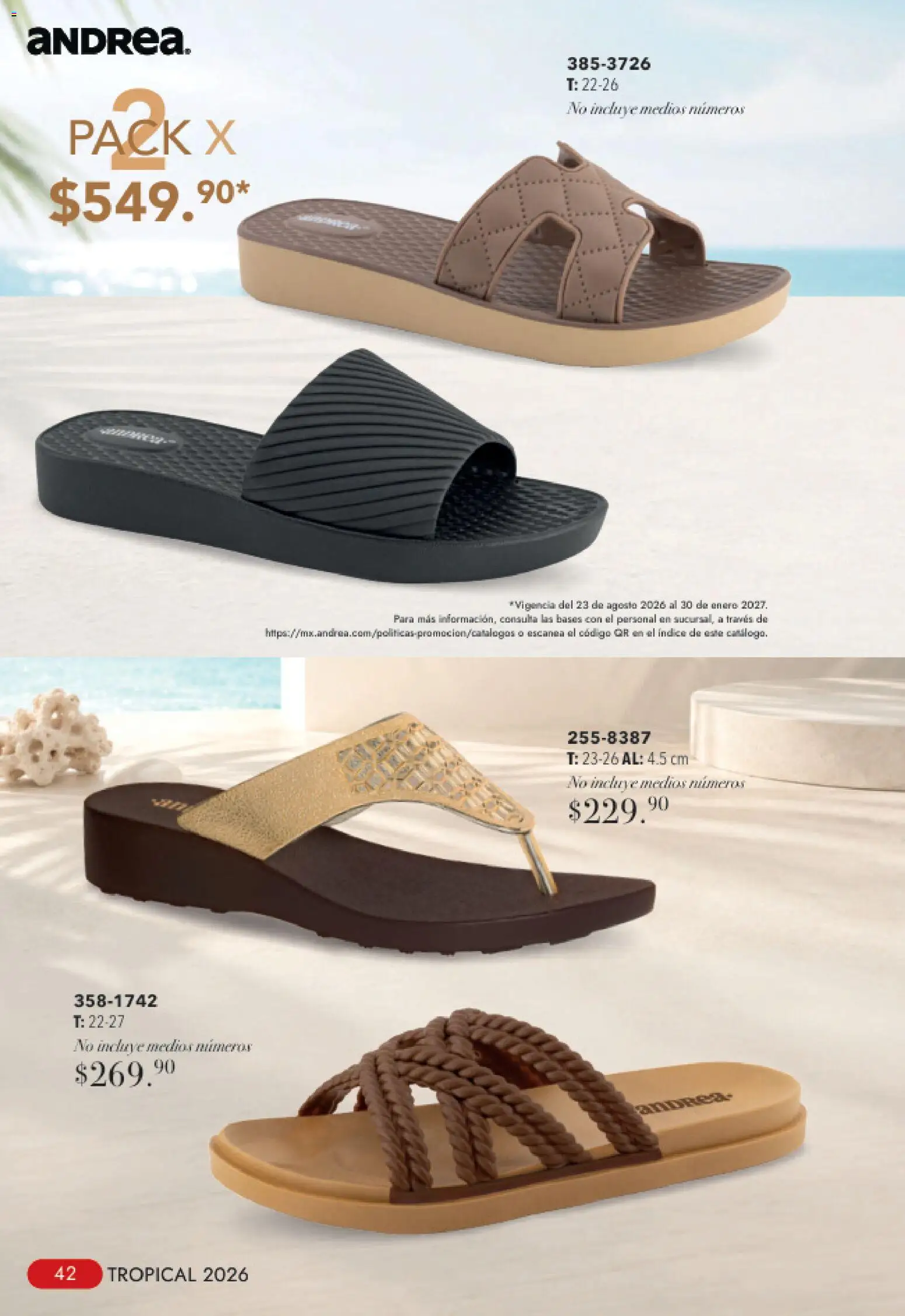 Nuevas ofertas de Andrea válidas en toda la República Mexicana desde el 23/08/2026. ¡Encuentra las mejores ofertas en Andrea catálogo Tropical! | Página: 42