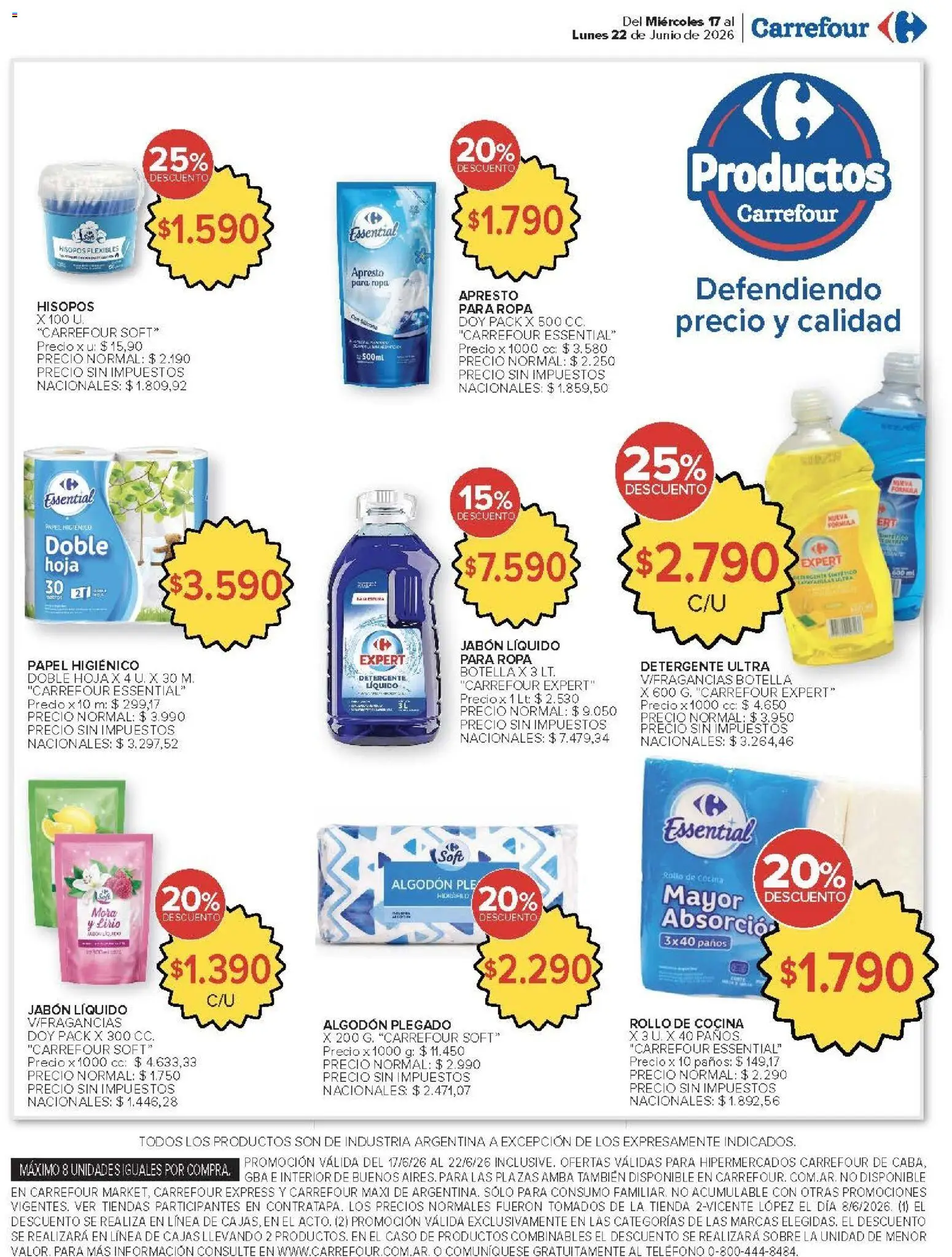 Carrefour ofertas │ válido desde el 17.06.2026 | Página: 21 | Productos: Teléfono, Botella, Sobre, Jabón