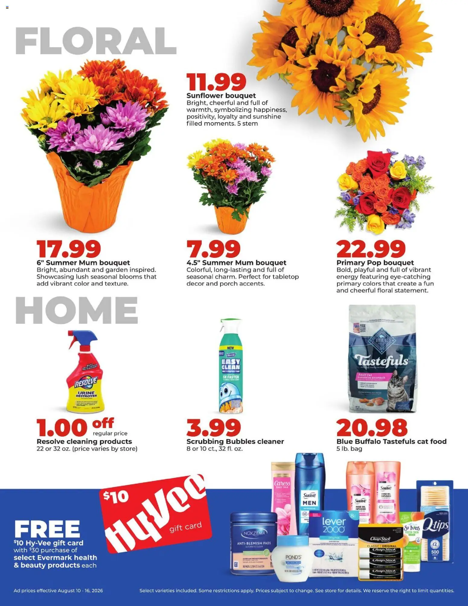 HyVee Weekly Ad - valid from 08/10/2026 | Page: 33 | Products: Cleaning products, Cat Food, Pads, Bag