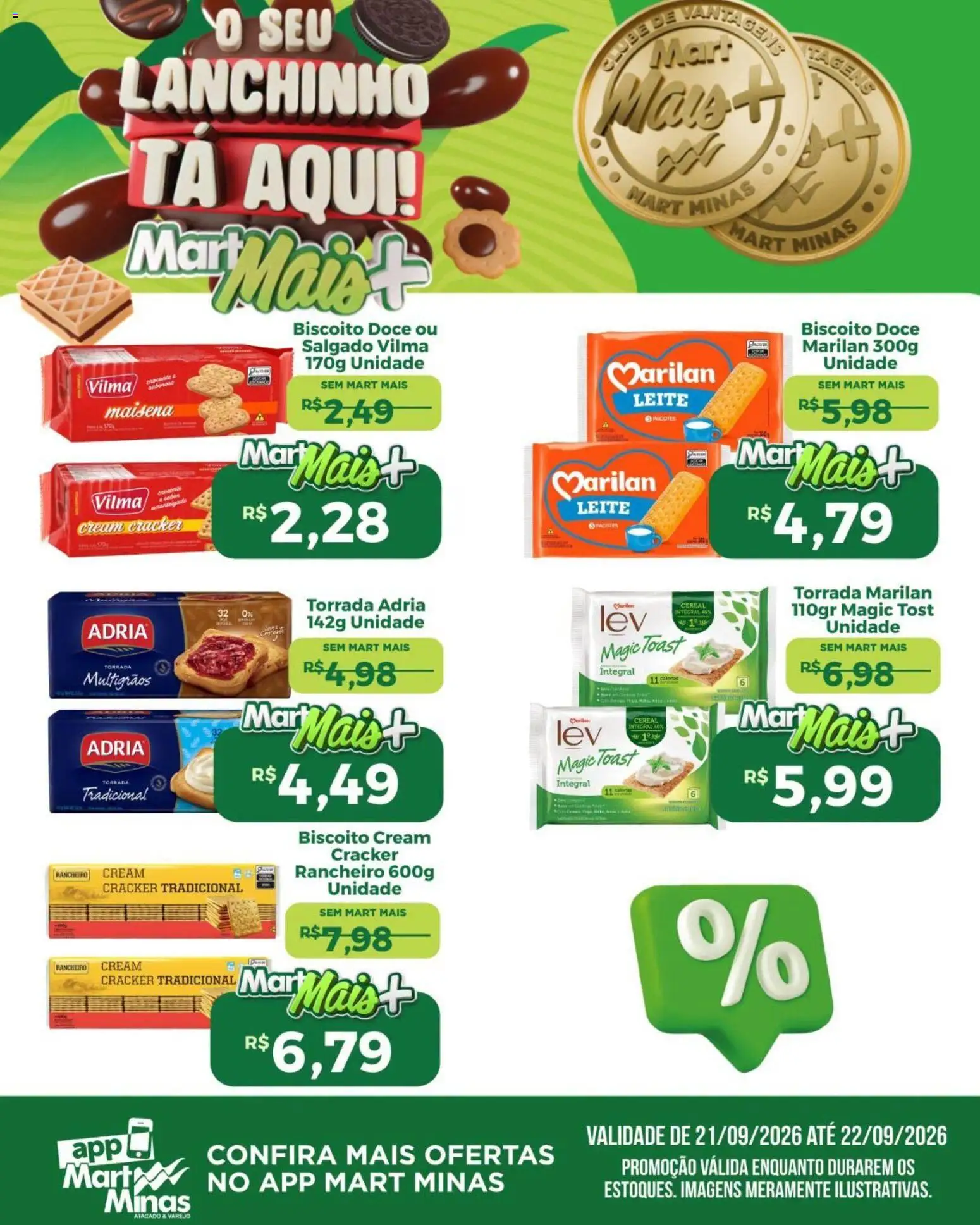 Mart Minas Folheto - válido de 21/09/2026 | Página: 4 | Produtos: Biscoito, Leite, Doce, Cream cracker