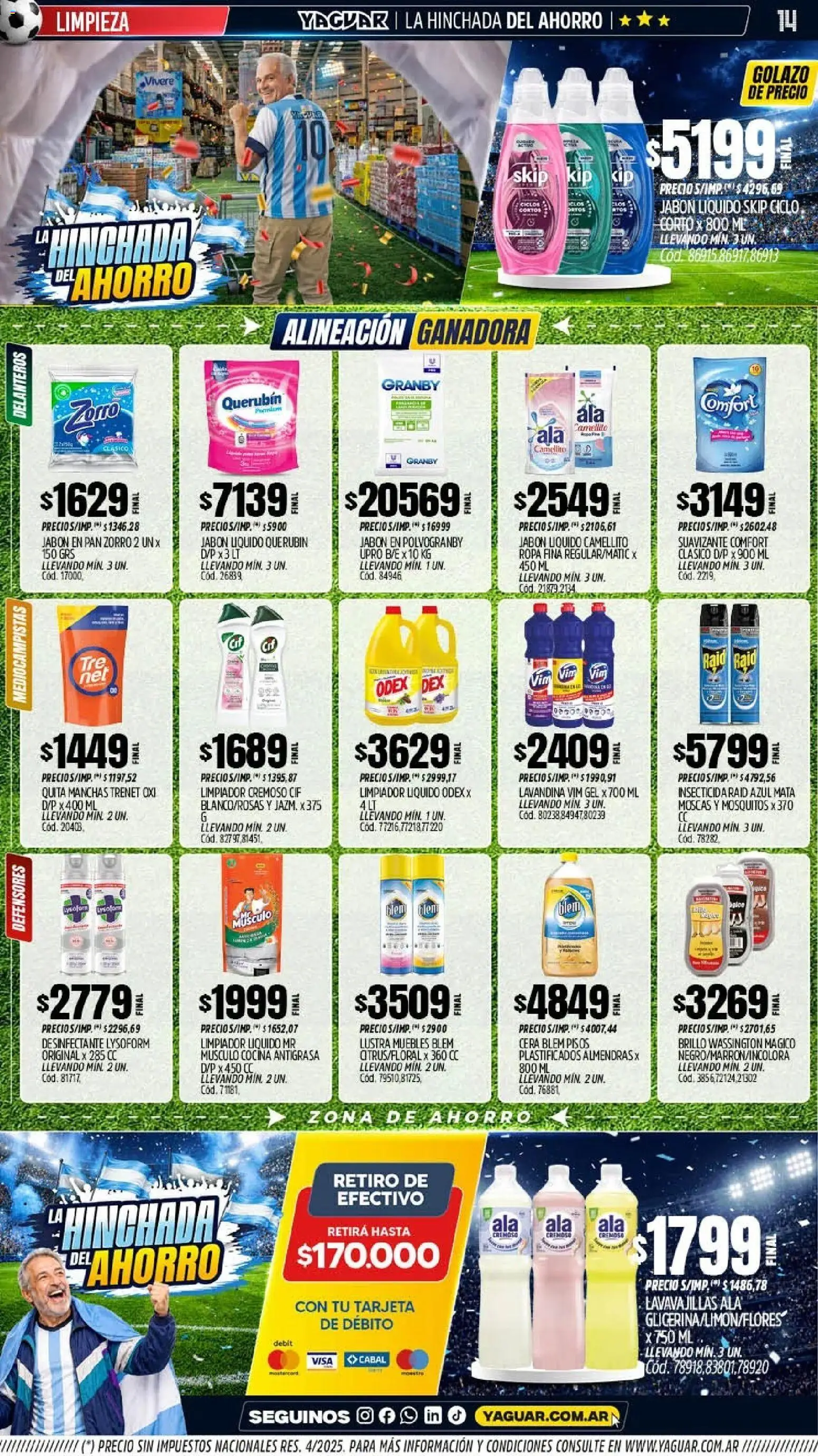 Yaguar - Oferta Semanal Buenos Aires │ válido desde el 08.06.2026 | Página: 12 | Productos: Jabón líquido, Brillo, Ropa, Pan