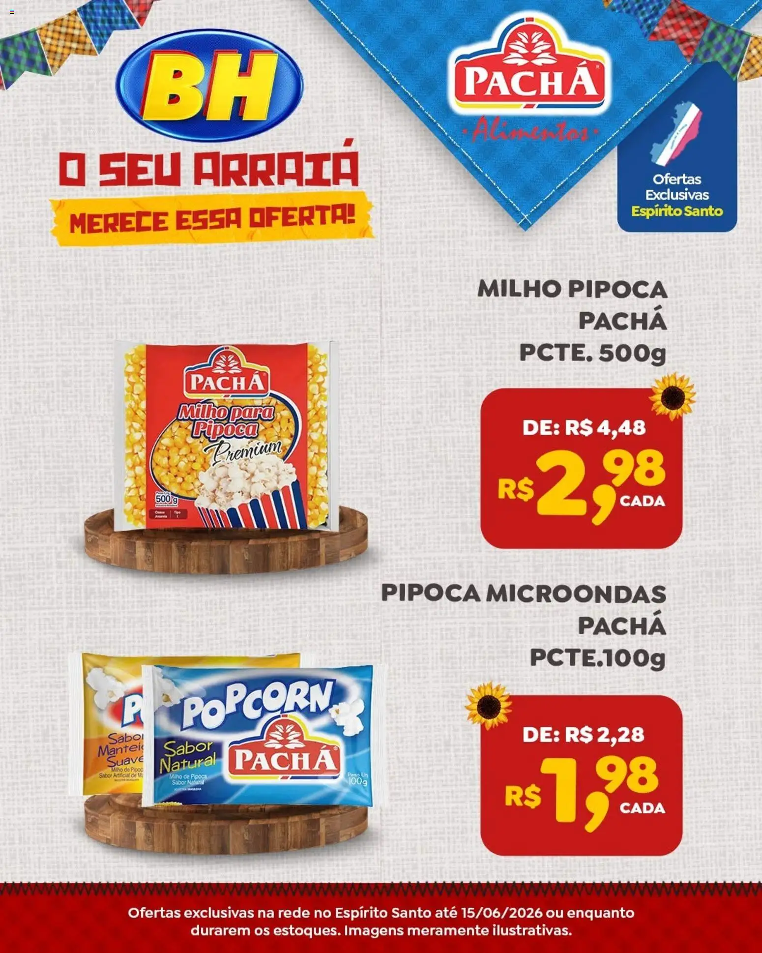Supermercados BH Folheto - válido de 15.06.2026 | Página: 2 | Produtos: Microondas, Pipoca