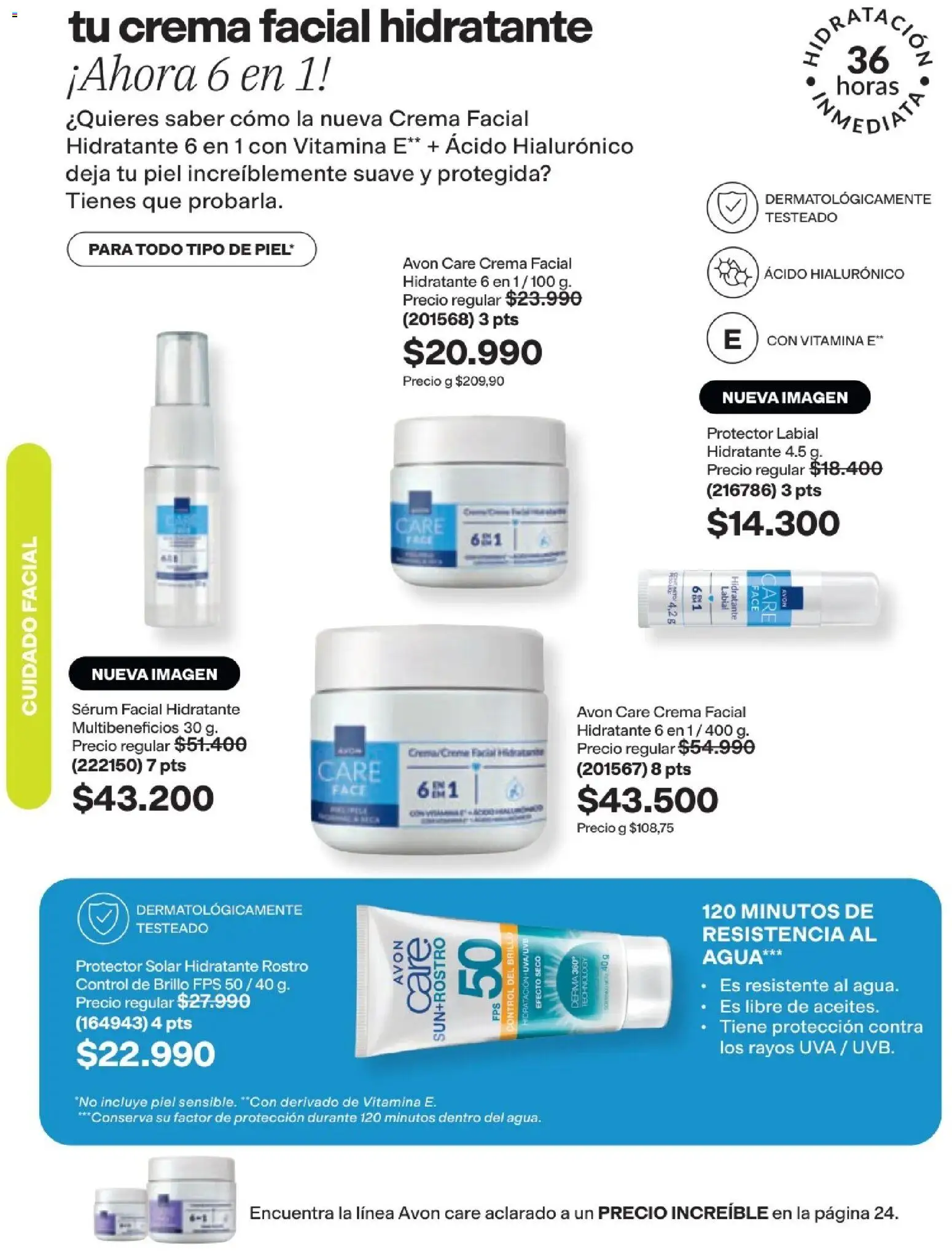 Avon revista - valida desde el 16/08/2026 | Página: 118 | Productos: Agua, Serum, Uva, Protector solar