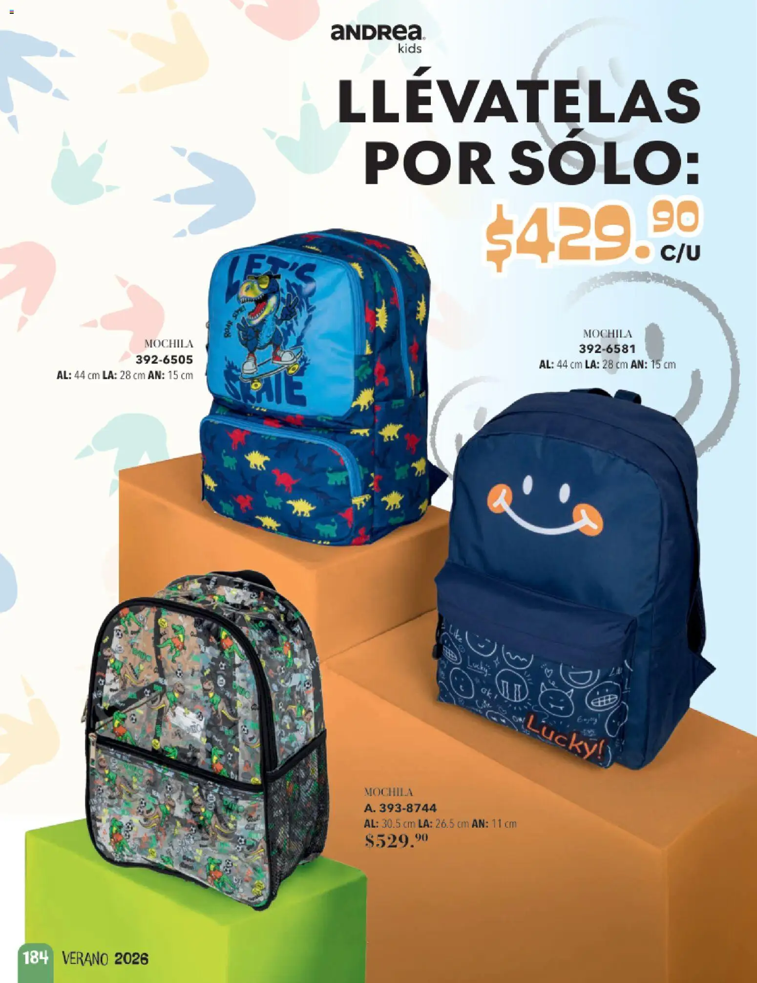 Nuevas ofertas de Andrea válidas en toda la República Mexicana desde el 24.05.2026. ¡Encuentra las mejores ofertas en Andrea catálogo Infantil! | Página: 140 | Productos: Mochila
