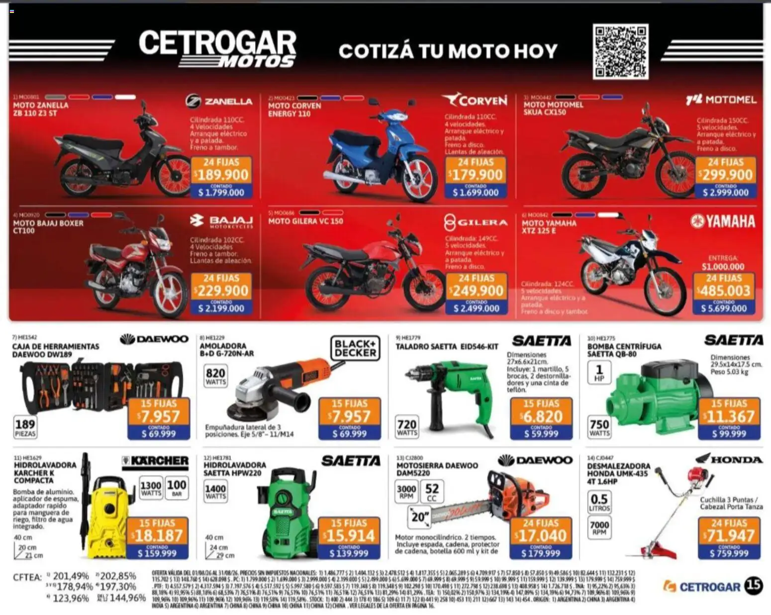 Cetrogar catálogo │ válido desde el 04/08/2026 | Página: 12 | Productos: Cinta, Disco, Caja, Hidrolavadora
