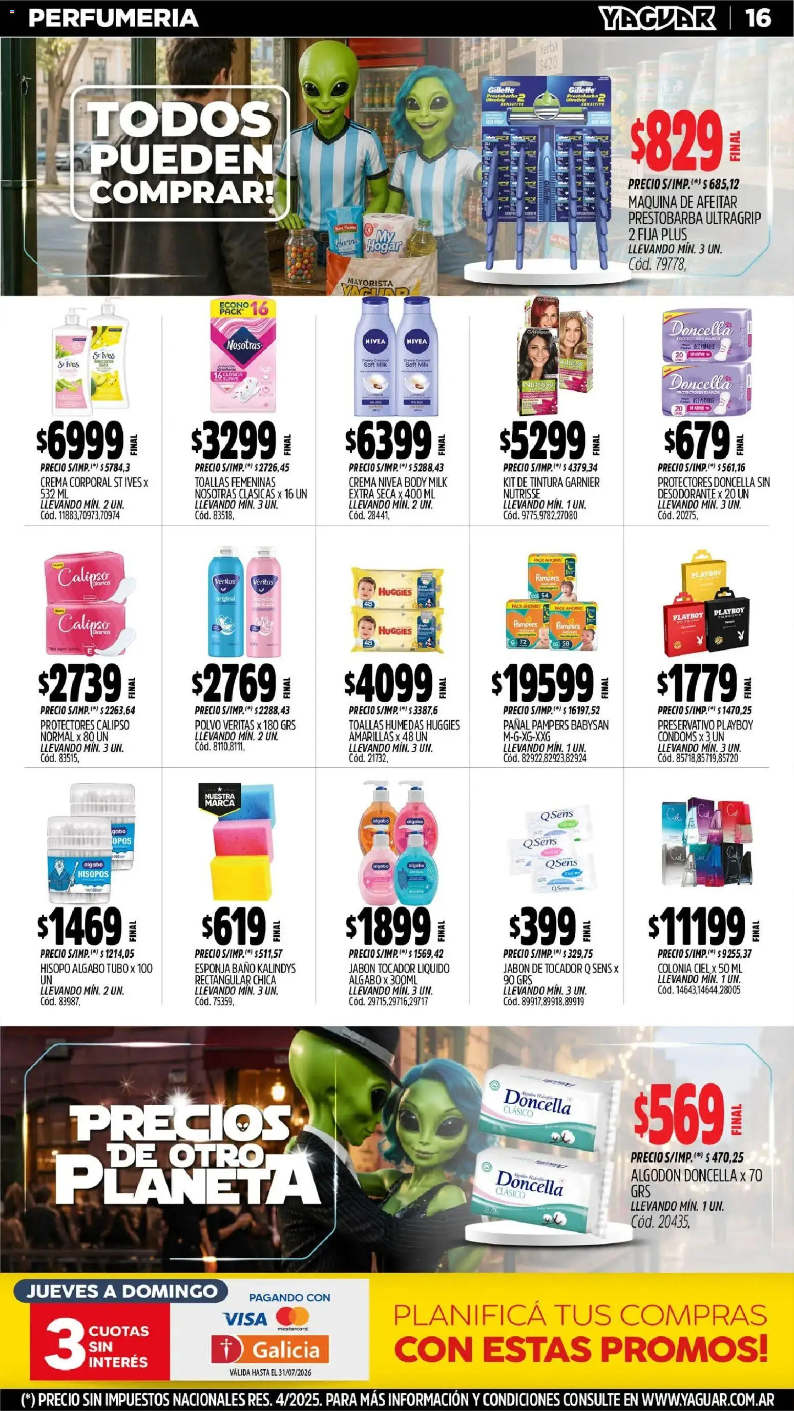 Yaguar - Oferta Semanal Córdoba │ válido desde el 29/06/2026 | Página: 17 | Productos: Maquina de afeitar, Polvo, Esponja, Crema