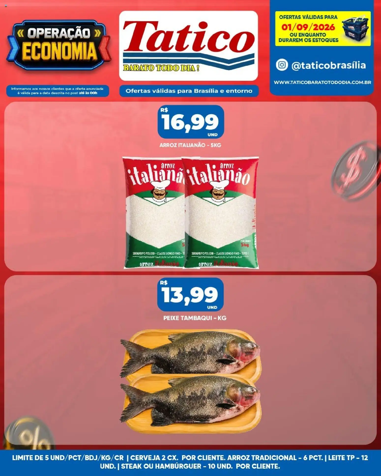 Tatico Folheto - válido de 02/09/2026 | Página: 31 | Produtos: Cerveja, Arroz, Peixe, Hambúrguer