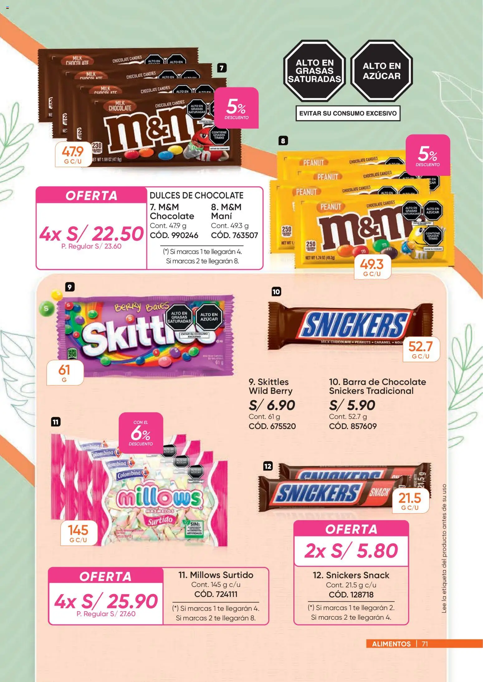 Catálogo Azzorti válido desde 09/03/2026 | Página: 71 | Productos: Barra de chocolate, Chocolate, Té, Azúcar